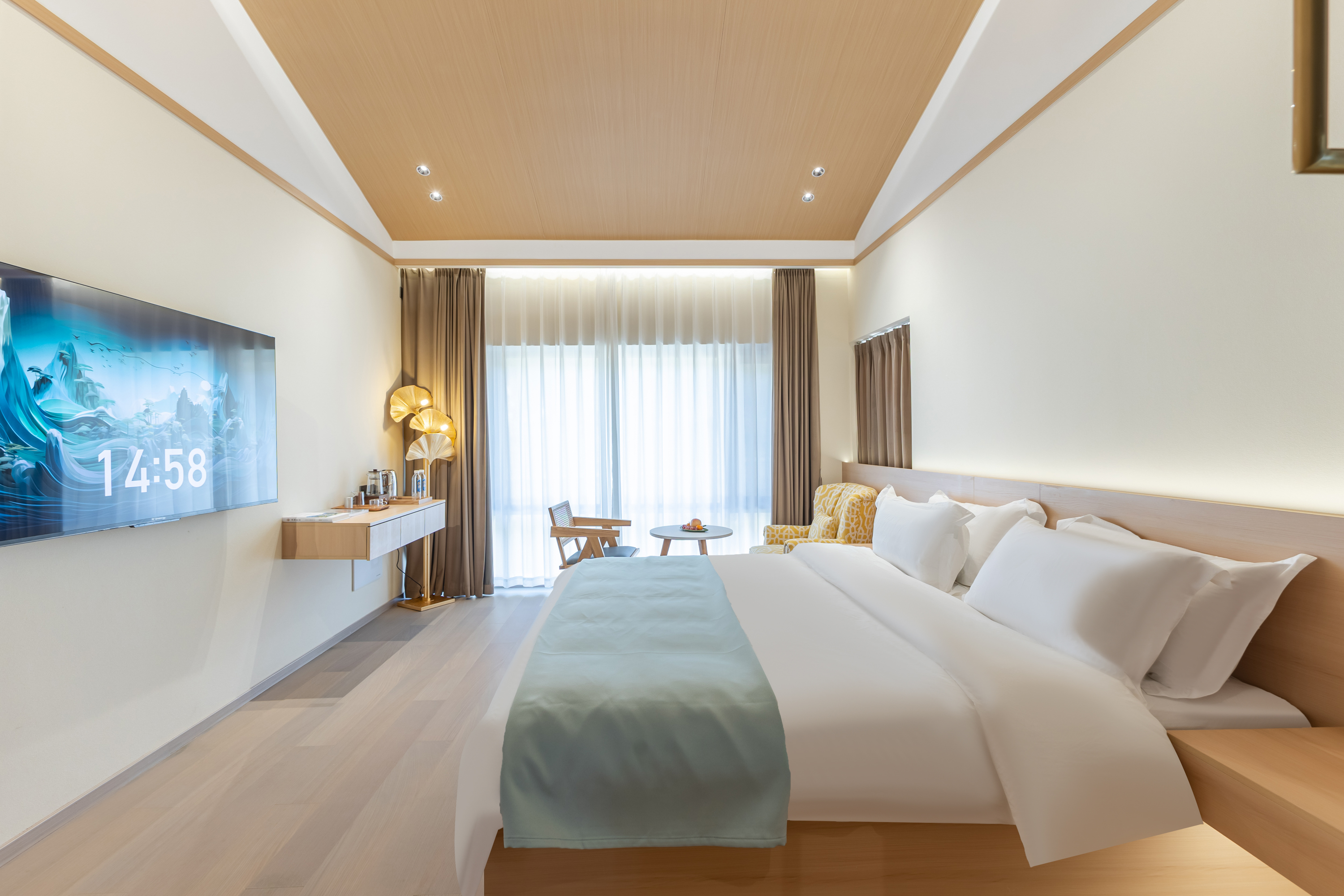 山雨·【舒适大床房】山景、田园风光