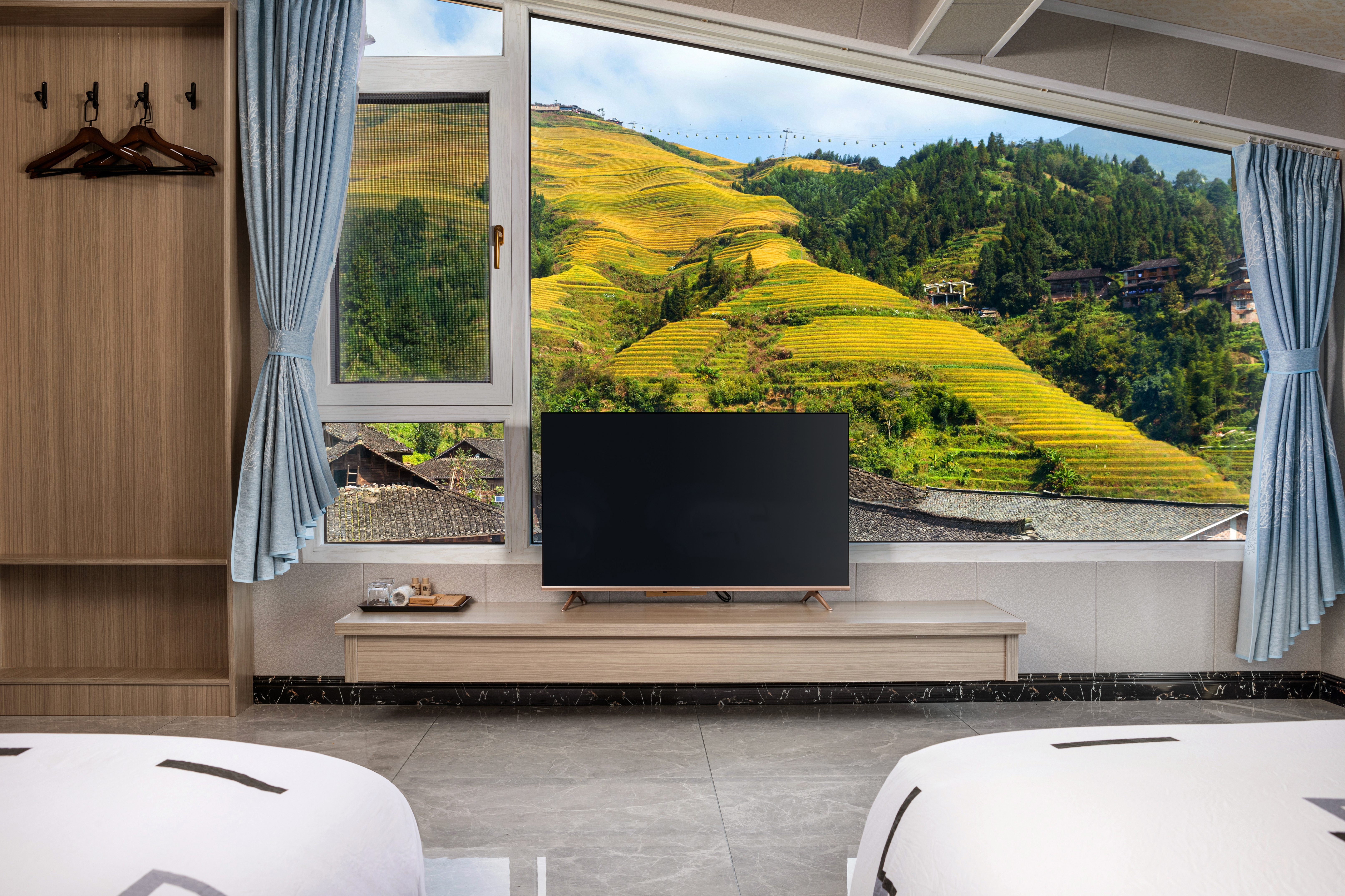 金色稻浪·270度日出观景阳台双床房