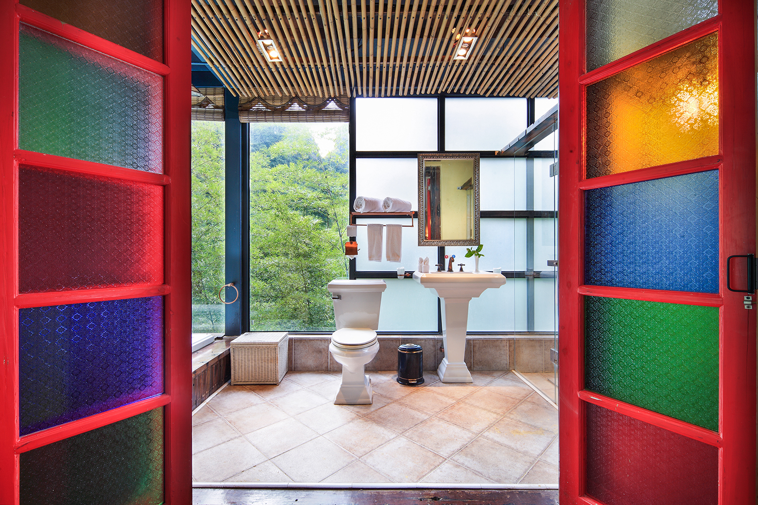 岭南风情双床房（房间超大+窗台品茶+观景浴缸）