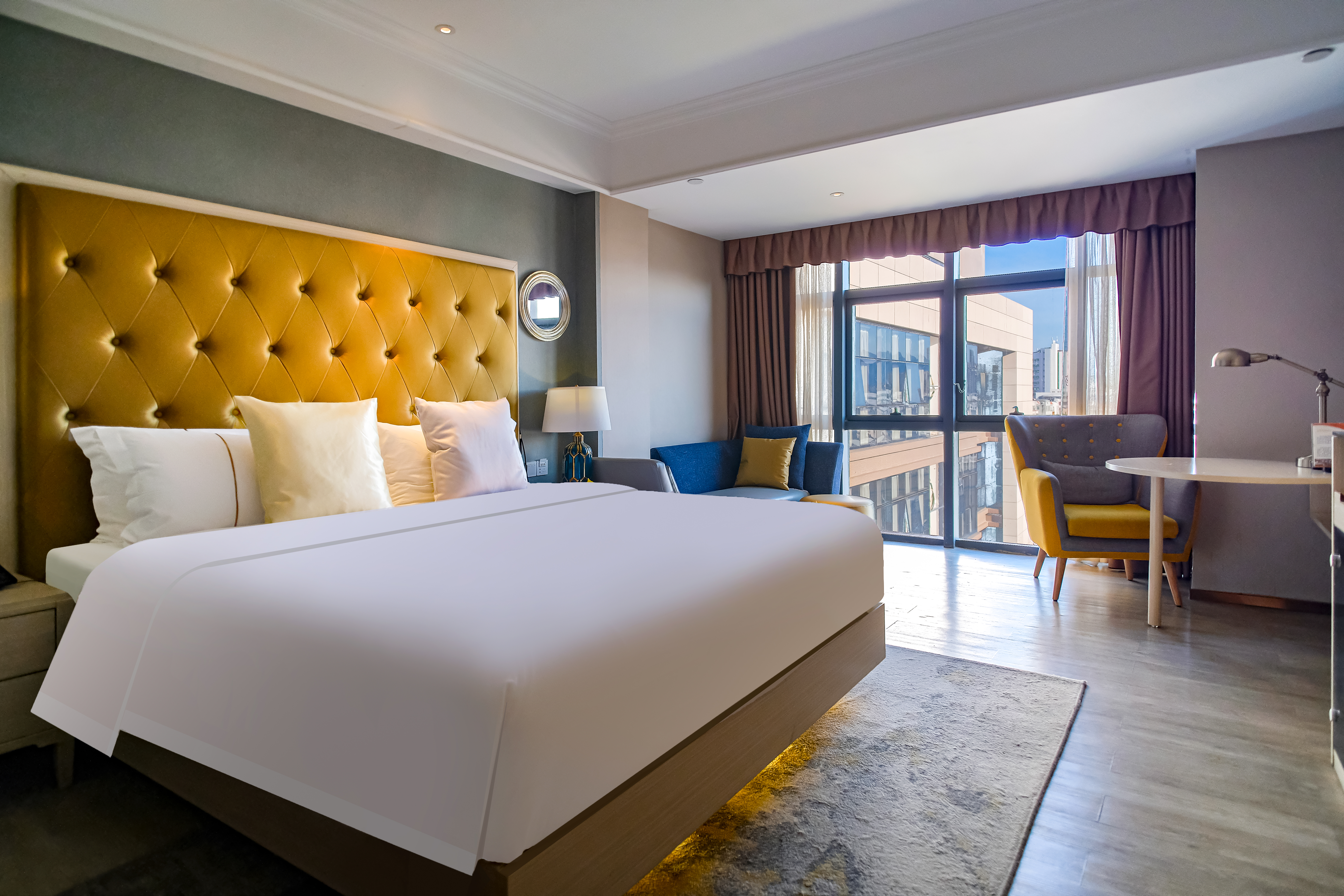 豪华城景大床房【舒适浴袍+落地窗+安睡床品】