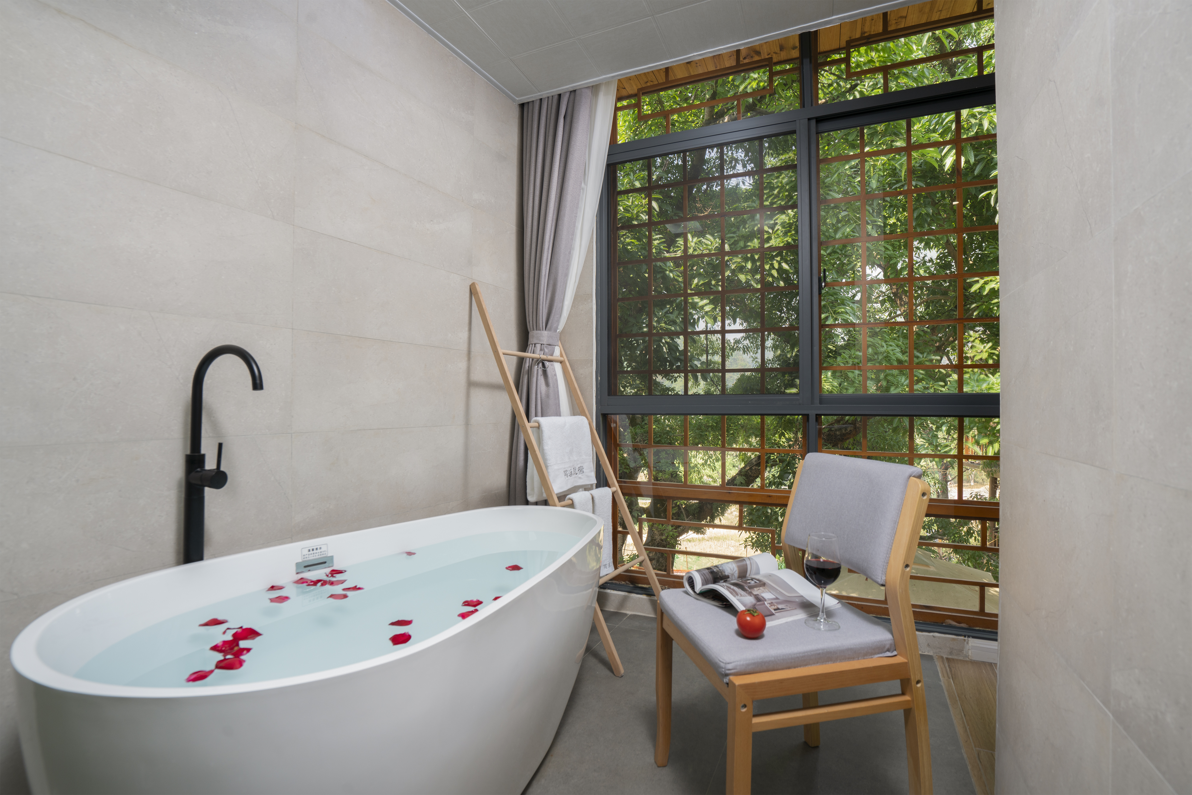 陌溪小院_豪华大床房+茶台+洗衣机+冰箱