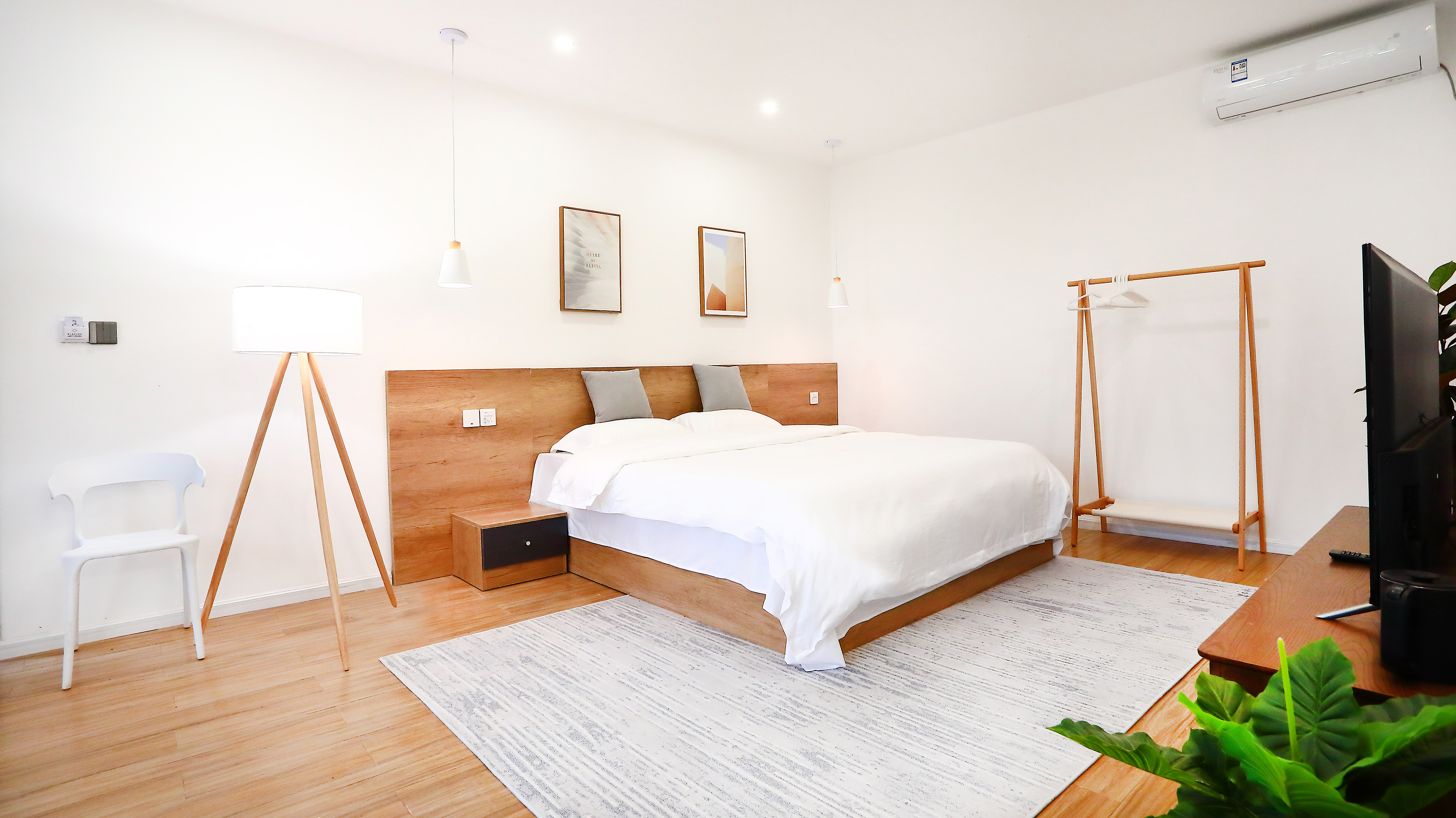 陌溪小院_豪华大床房+茶台+洗衣机+冰箱