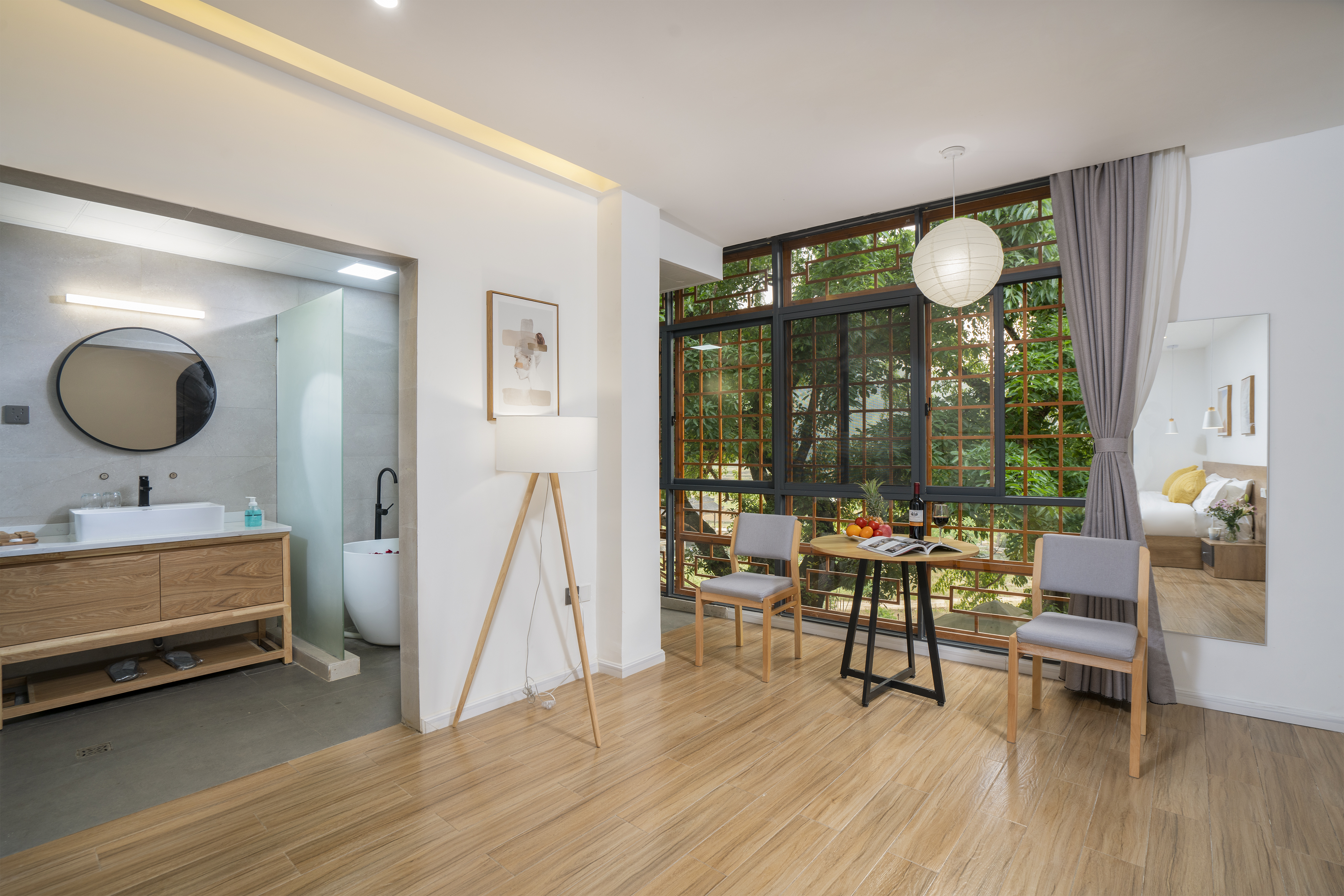 陌溪小院_豪华大床房+茶台+洗衣机+冰箱