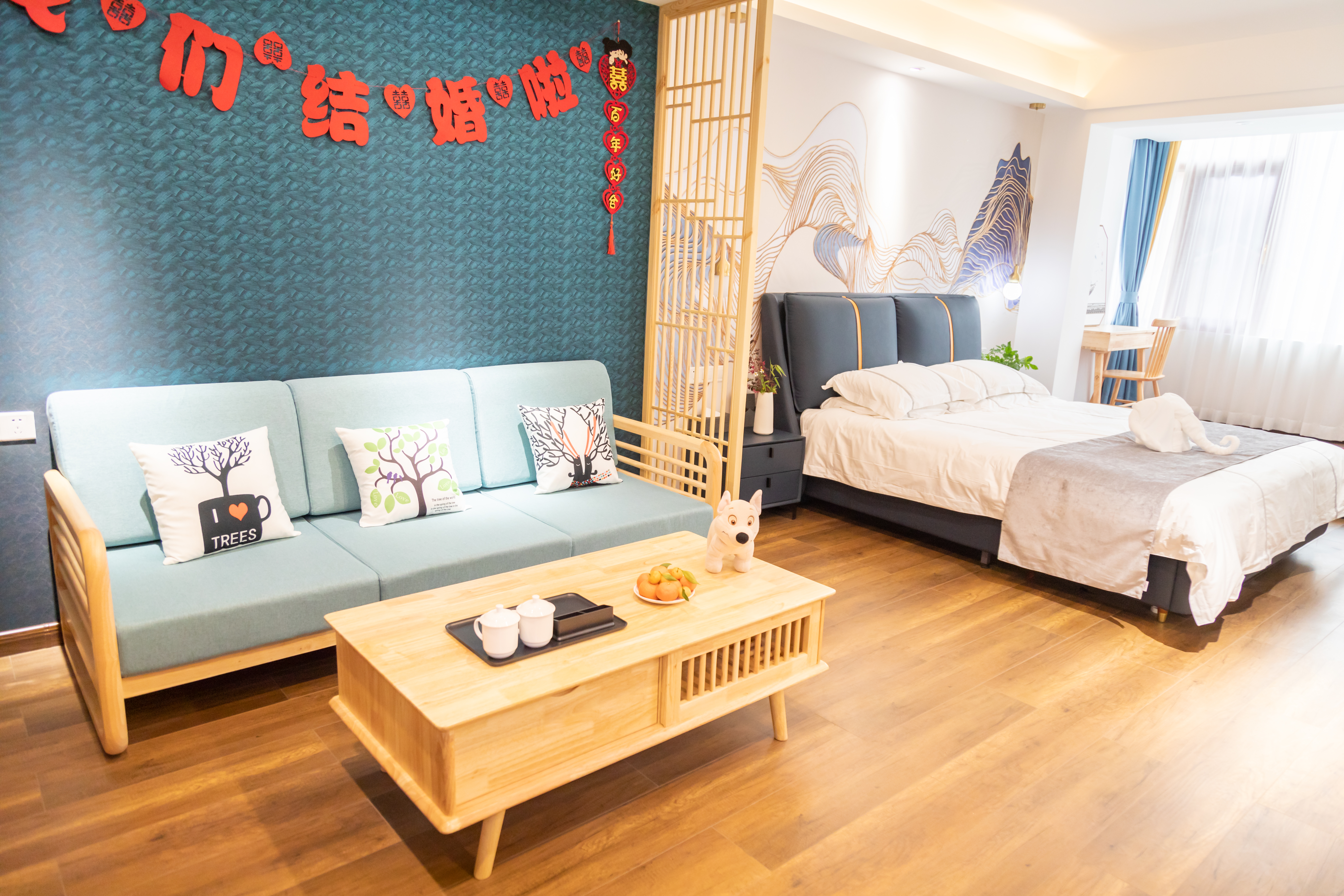 暖心两居室家庭房（带客厅）