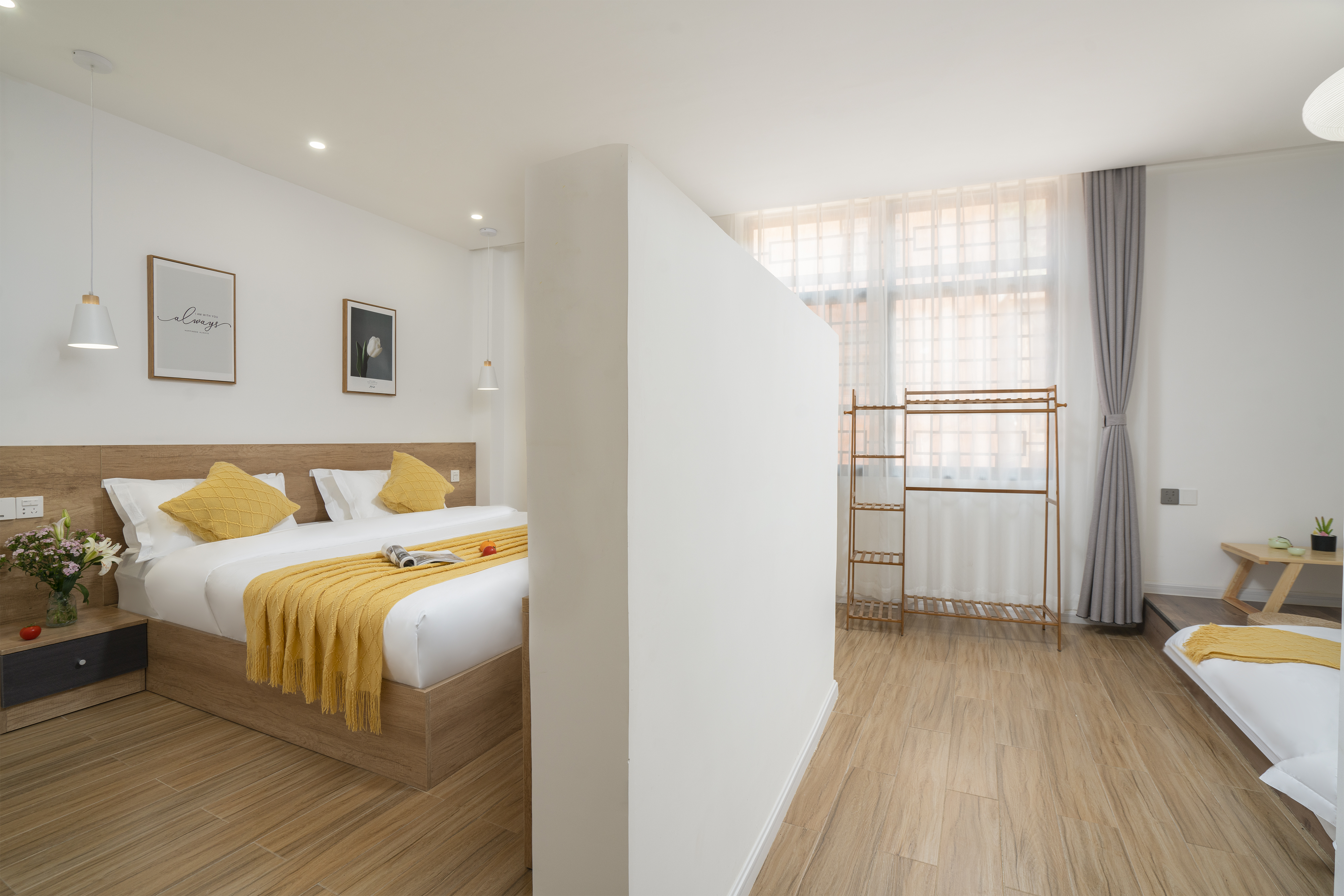 陌溪小院_家庭双床套房+茶台+冰箱+洗衣机