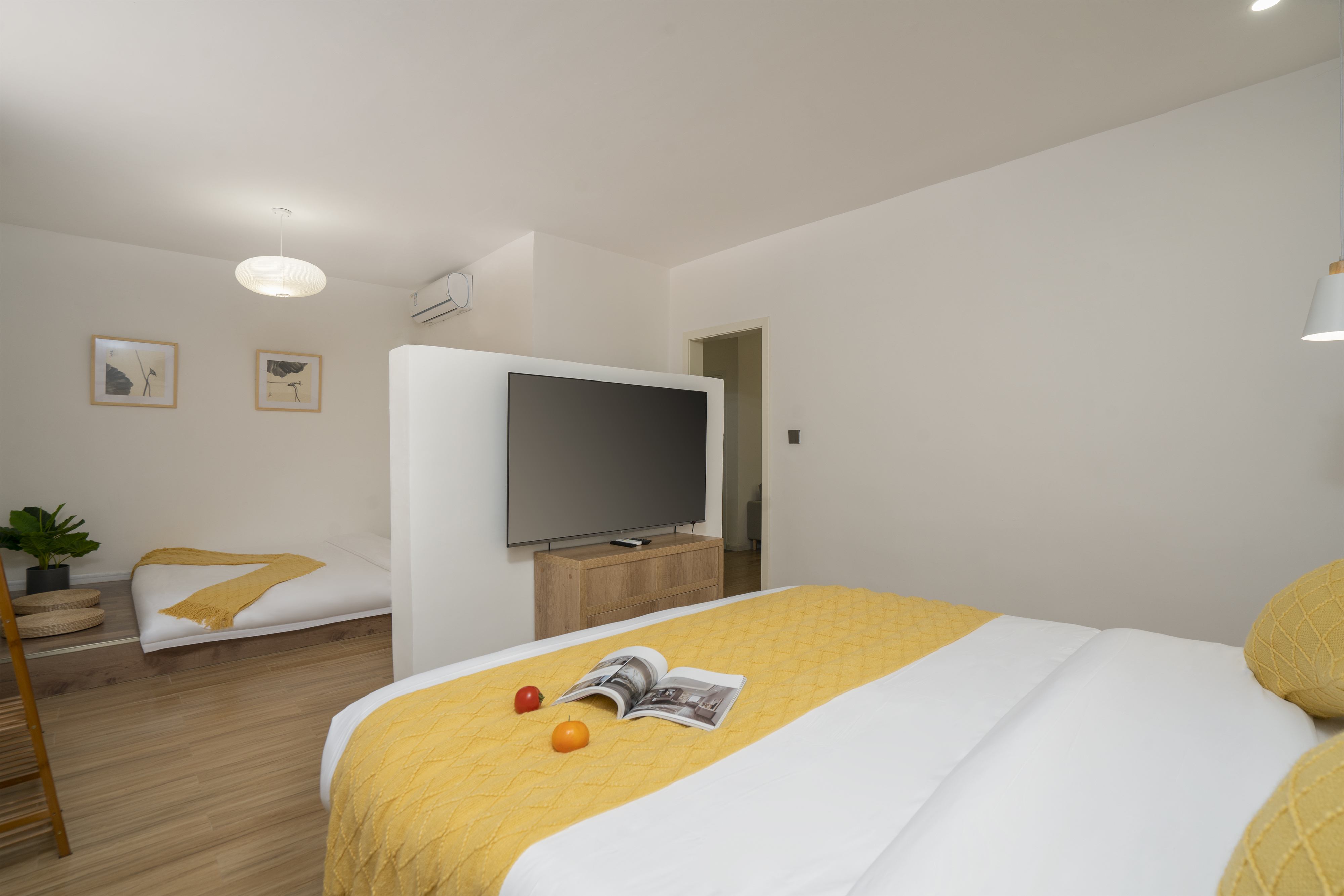 陌溪小院_家庭双床套房+茶台+冰箱+洗衣机