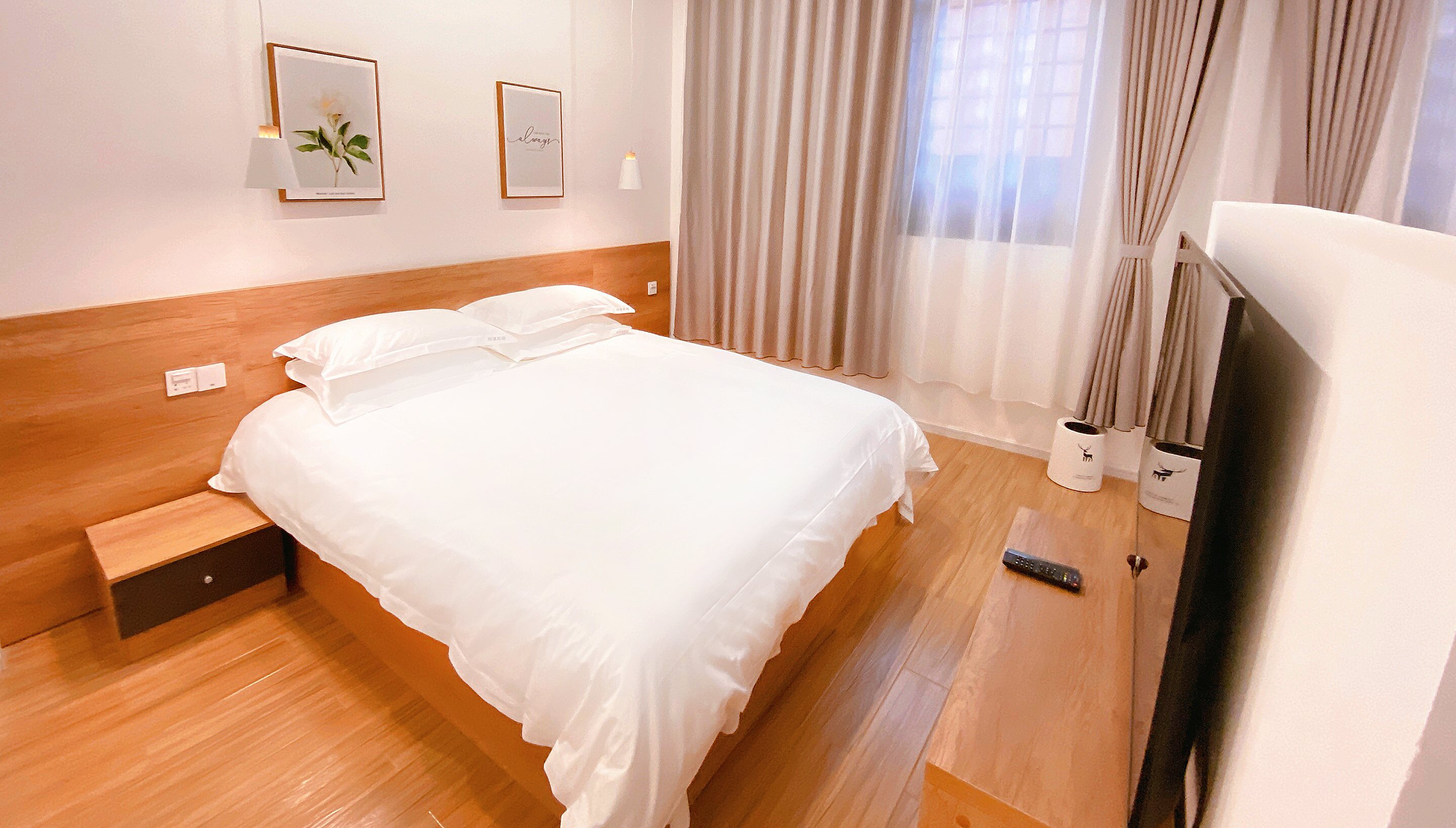 陌溪小院_家庭双床套房+茶台+冰箱+洗衣机