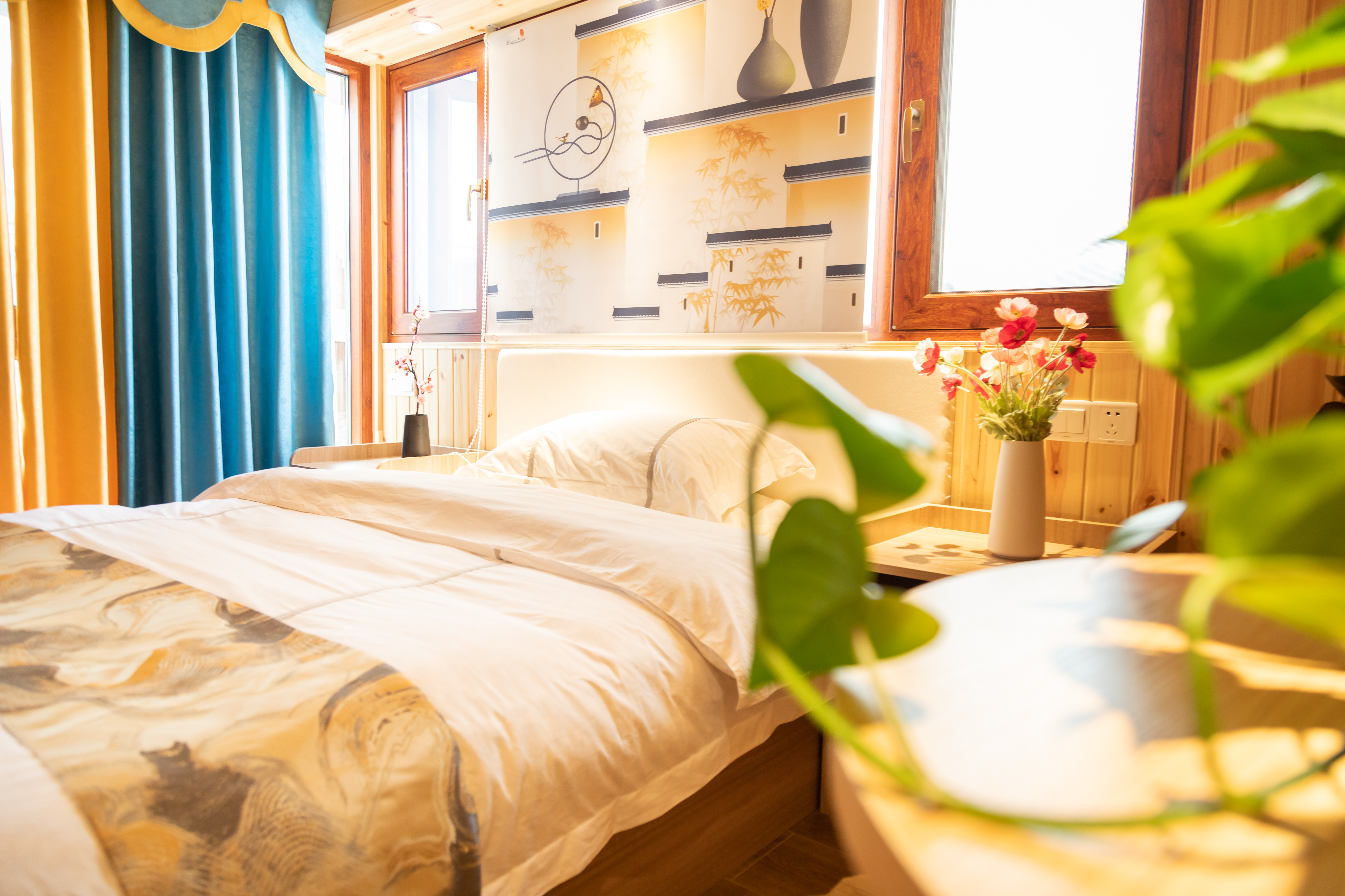 原木Loft复式观景家庭房