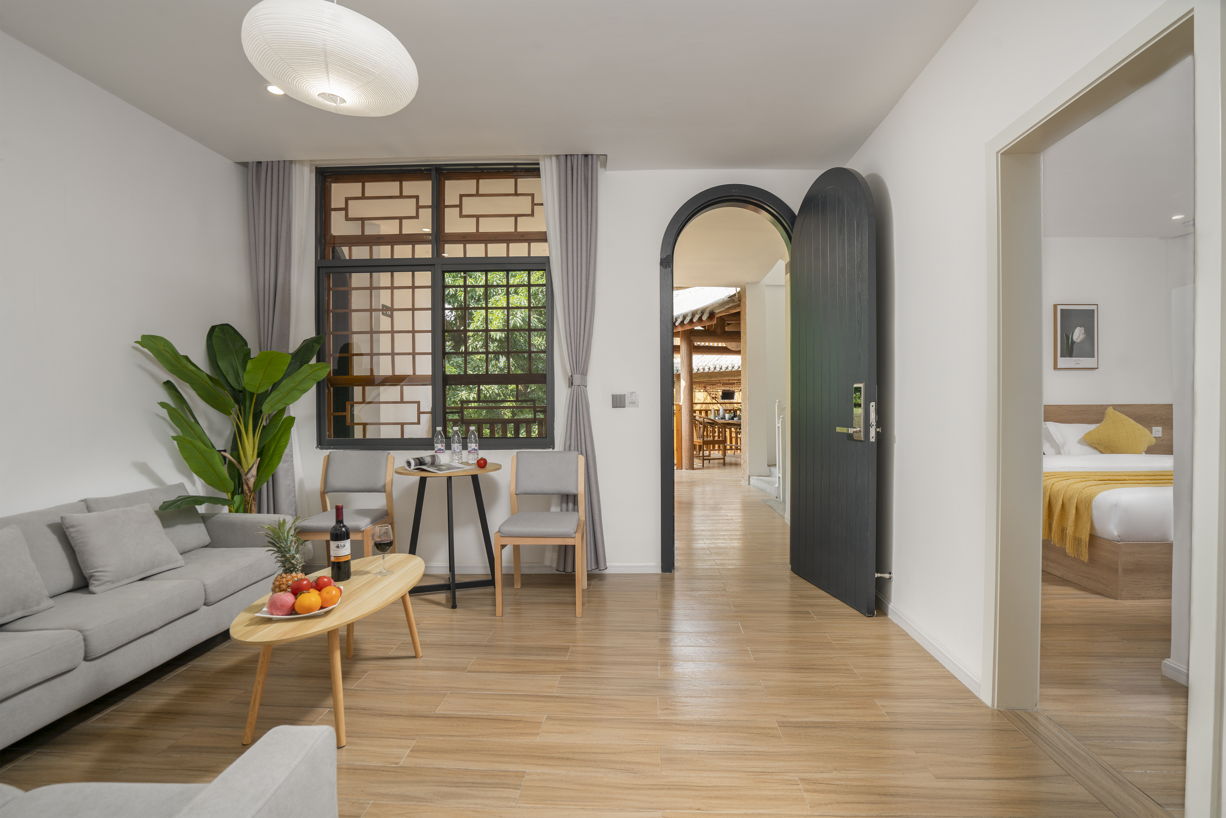 陌溪小院_家庭双床套房+茶台+冰箱+洗衣机