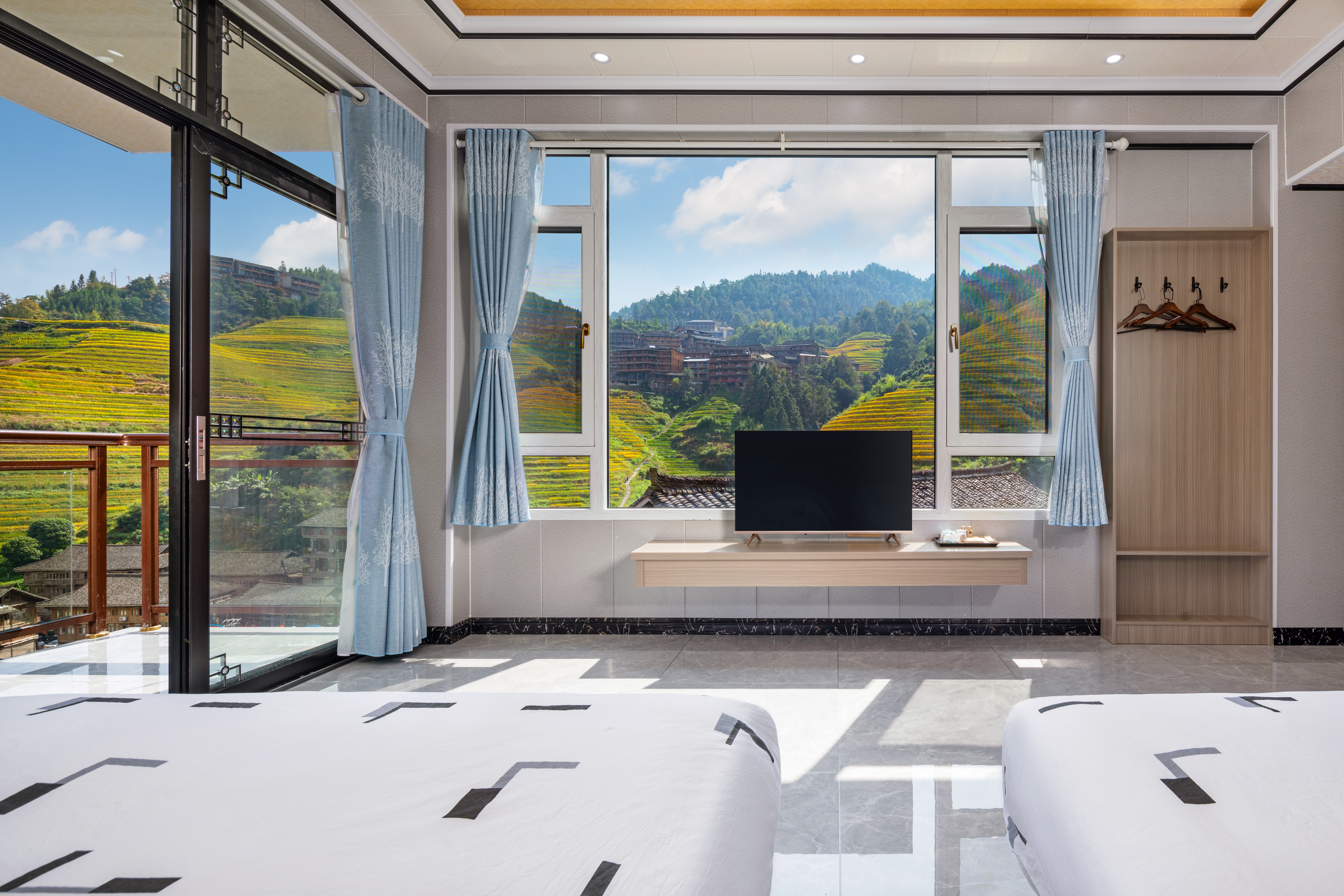 金色稻浪·270度日出观景阳台双床房