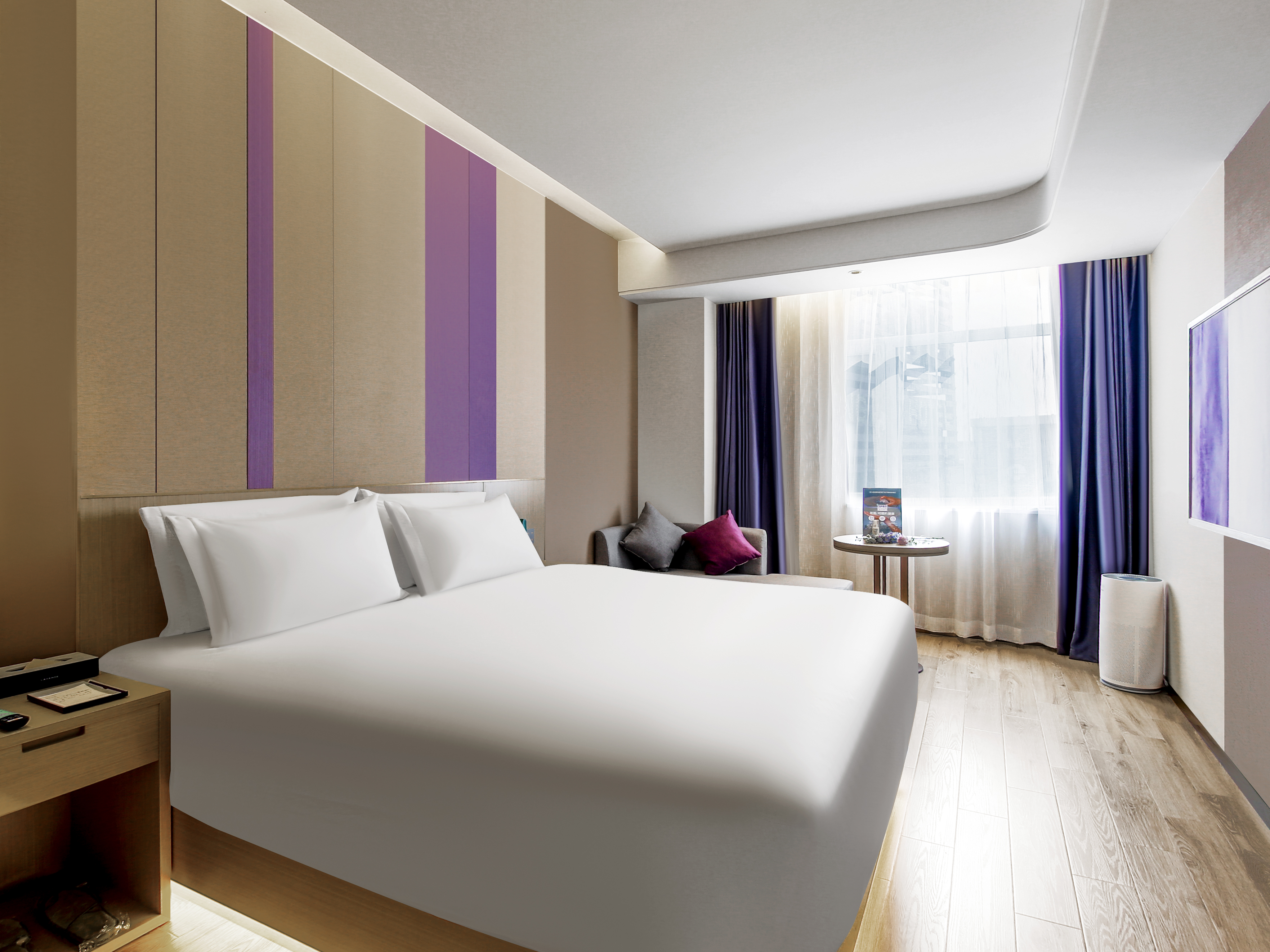 纯净自然商务大床房（防蟎床品+紫外线杀菌+全屋智控+电视投屏）