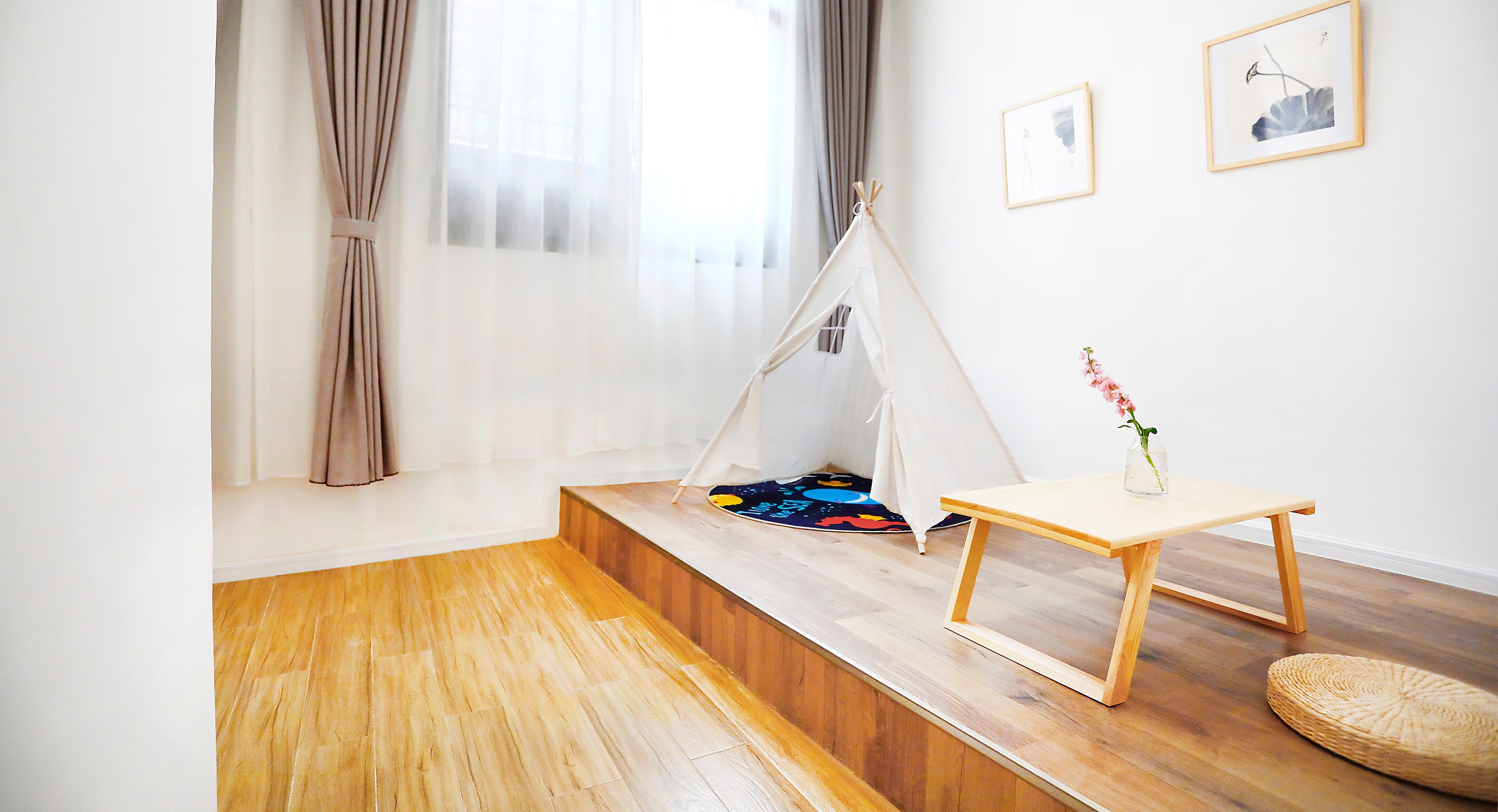 陌溪小院_家庭双床套房+茶台+冰箱+洗衣机