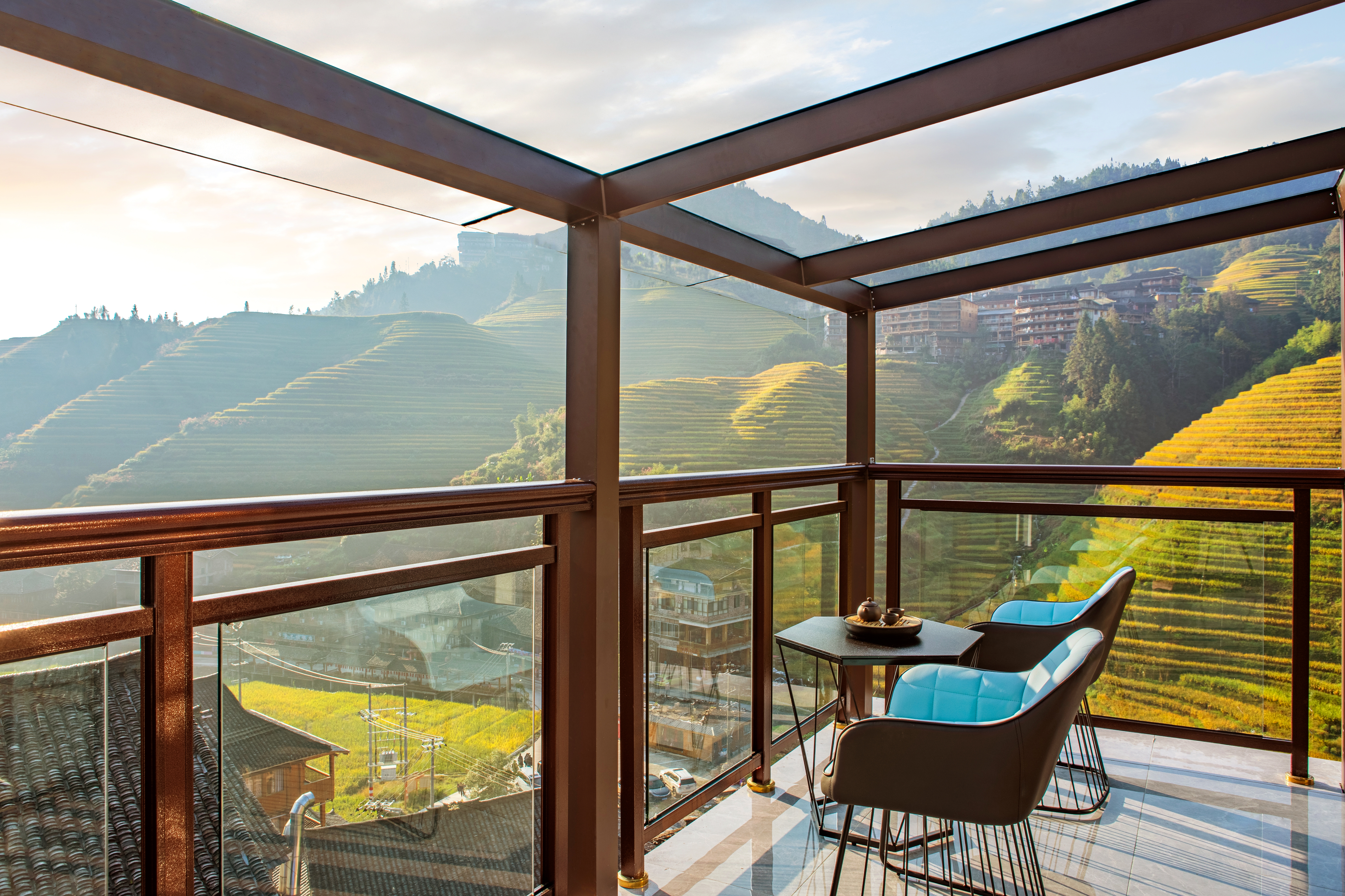 金色稻浪·270度日出观景阳台双床房