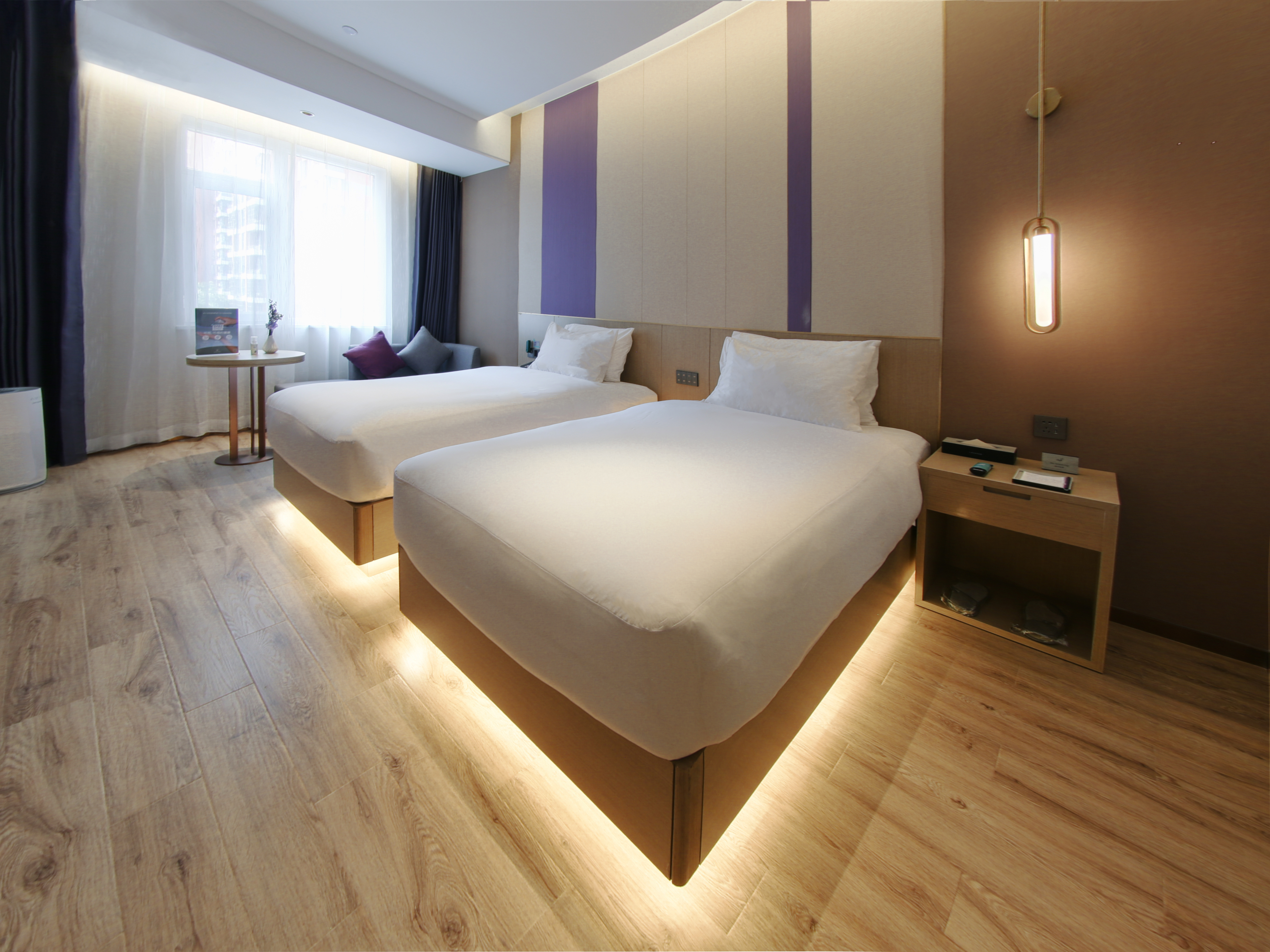 纯净自然商务双床房（防蟎床品+紫外线杀菌+全屋智控+电视投屏）