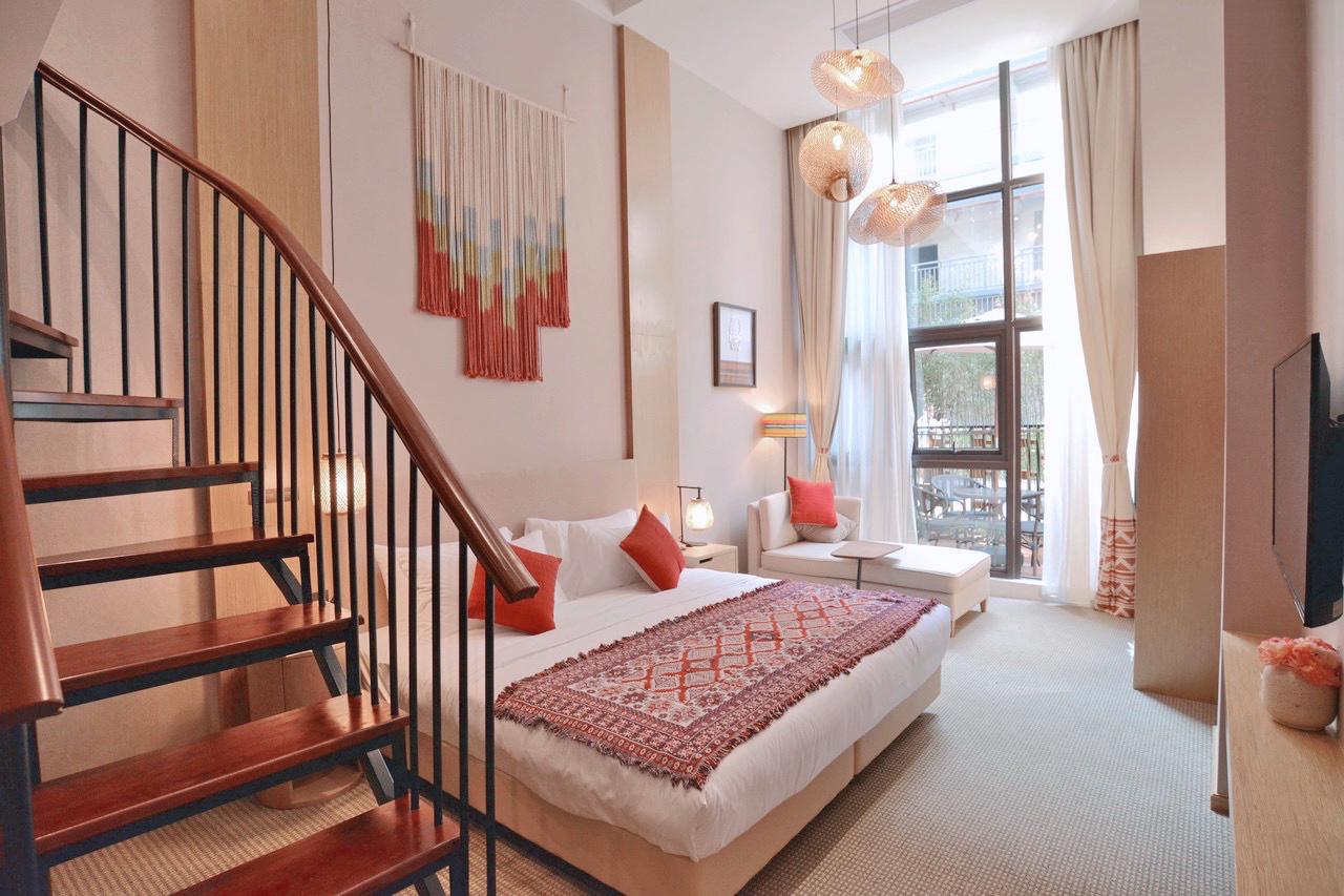 Loft亲子套房【独立庭院+小童书桌】