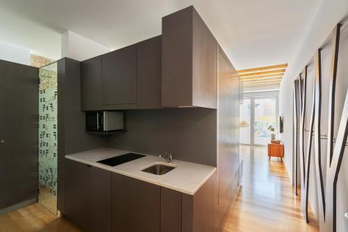 带露台一室公寓