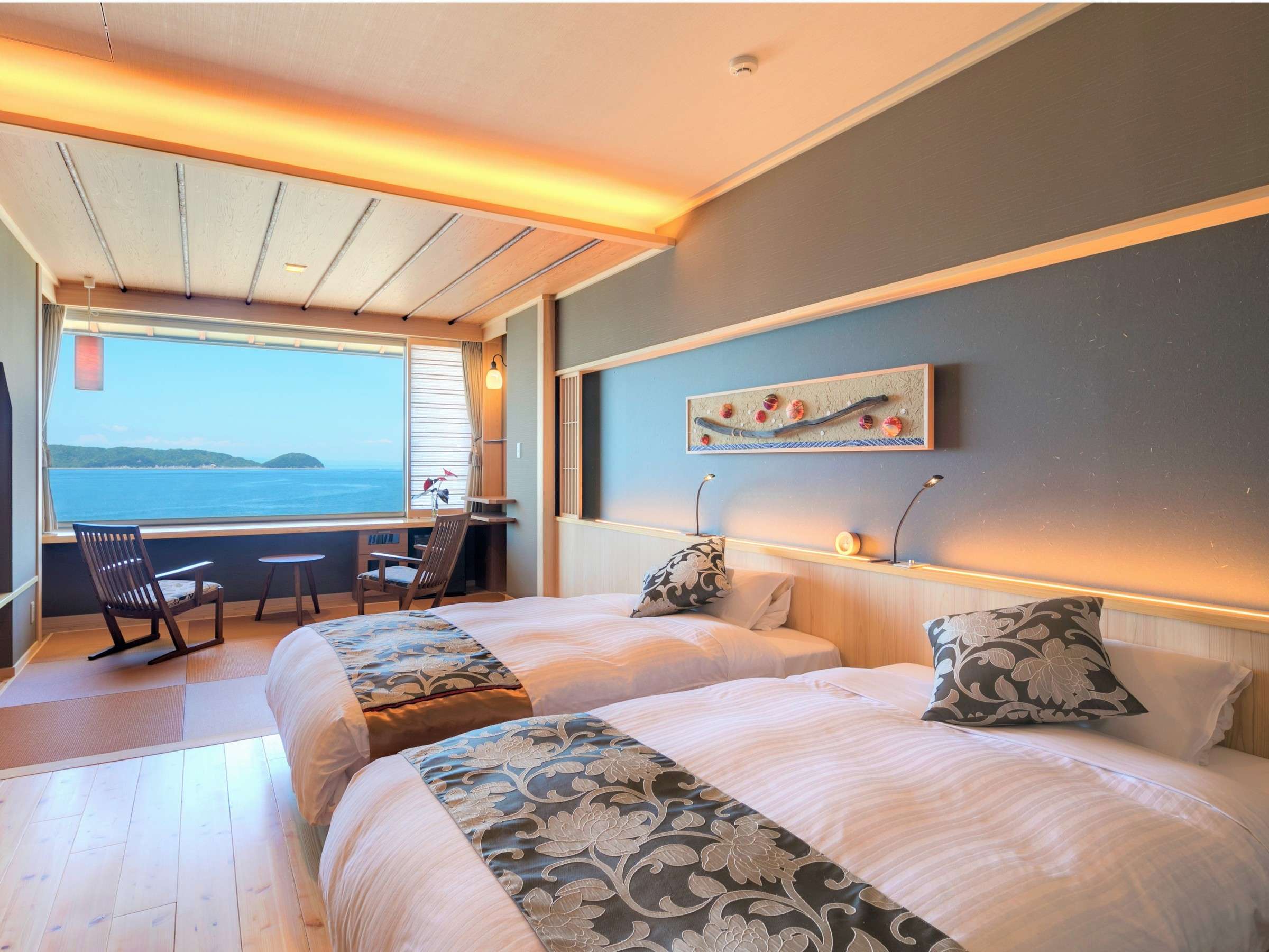 和洋式房间，海景