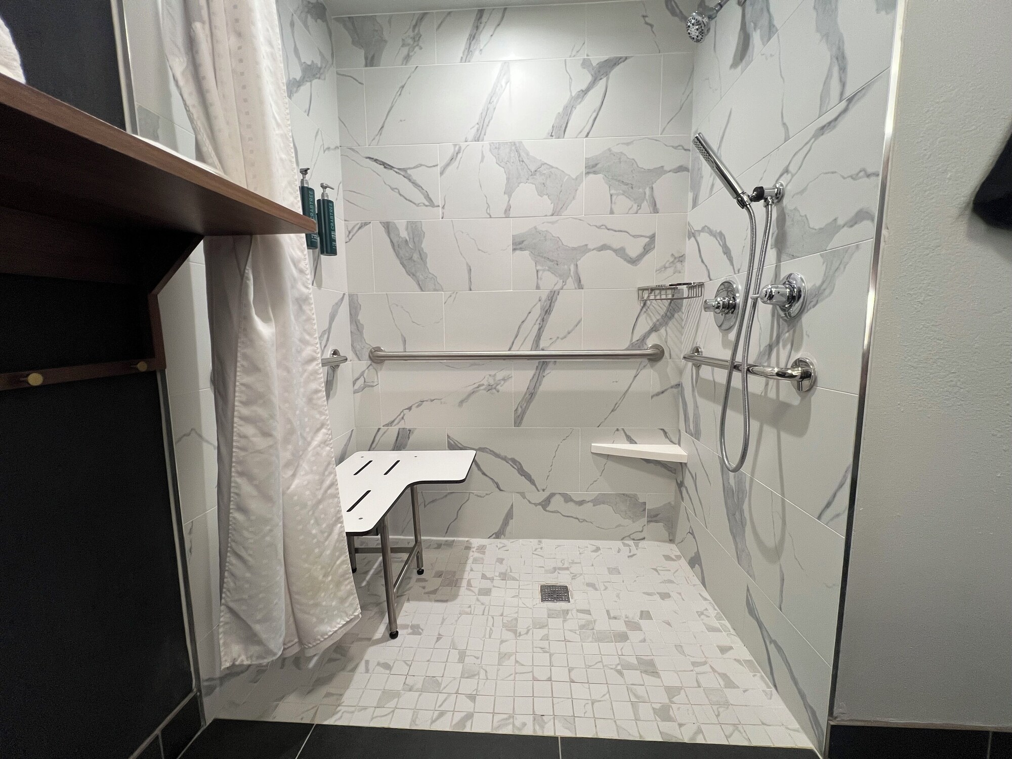 1张特大床行动无障碍淋浴房