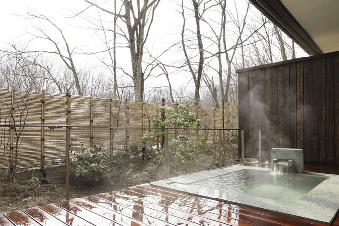 豪华和洋式房间，双床，园景，无烟（园景水疗套房双床）