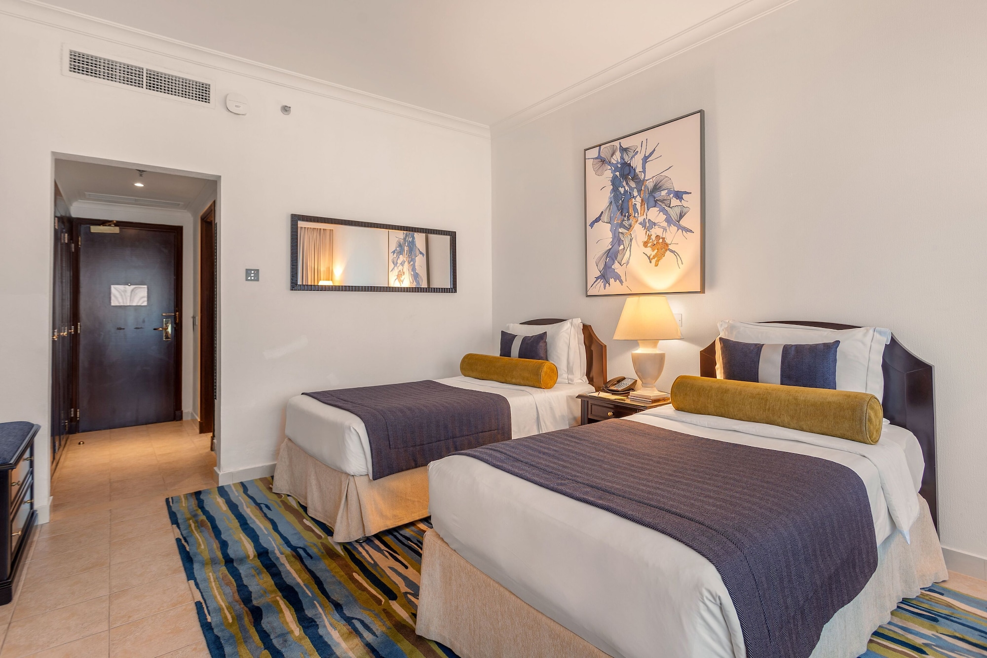 高级双床间-享有部分海景