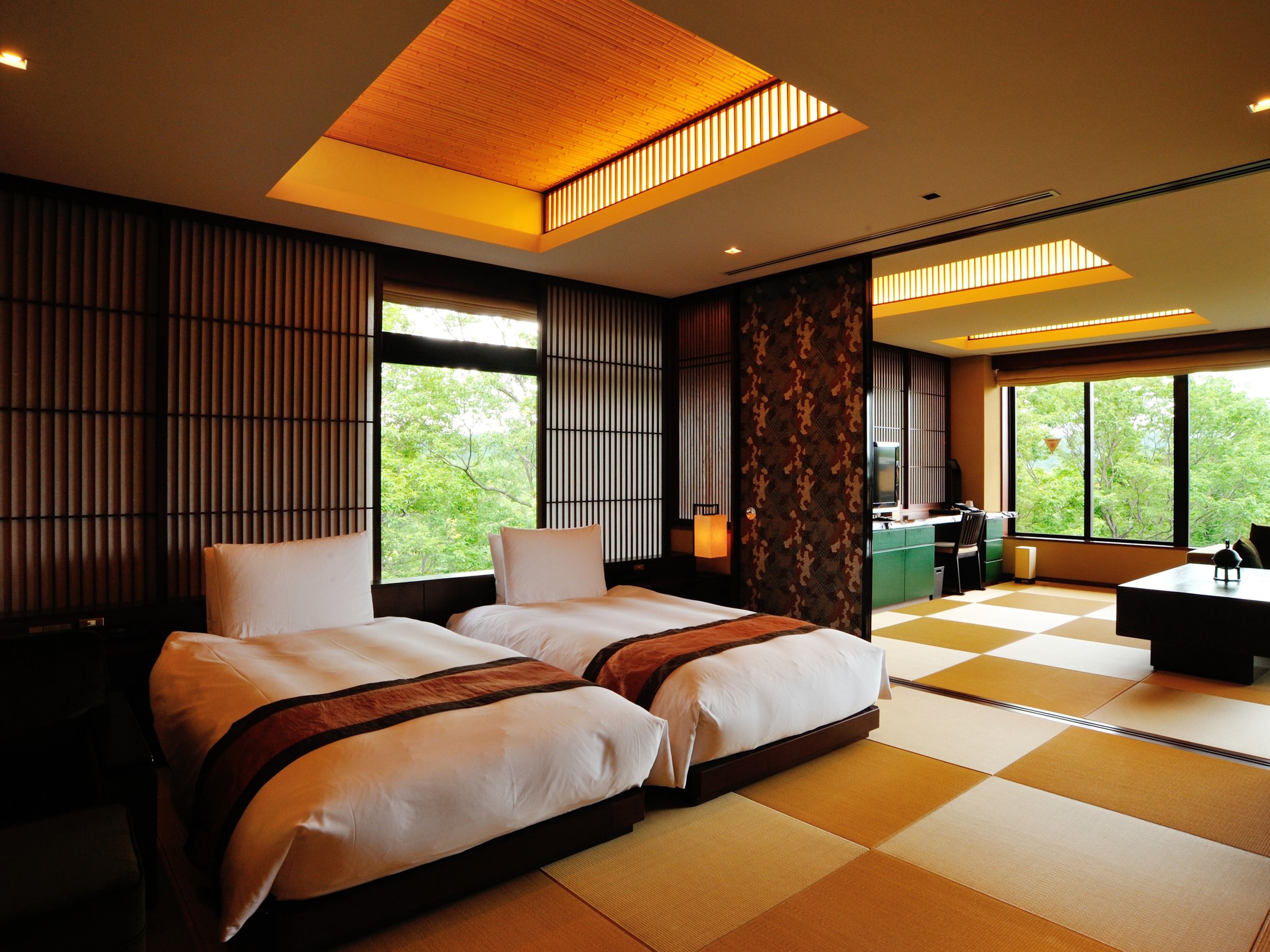 和洋混合房，带浴室