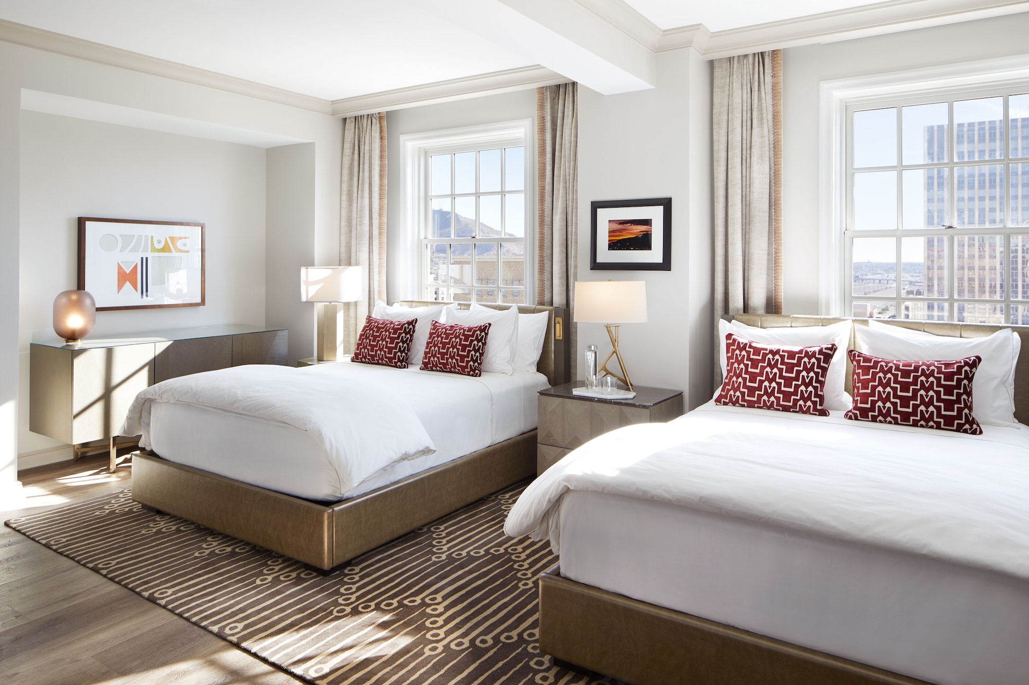 经典客房， 2 张大床， 无障碍