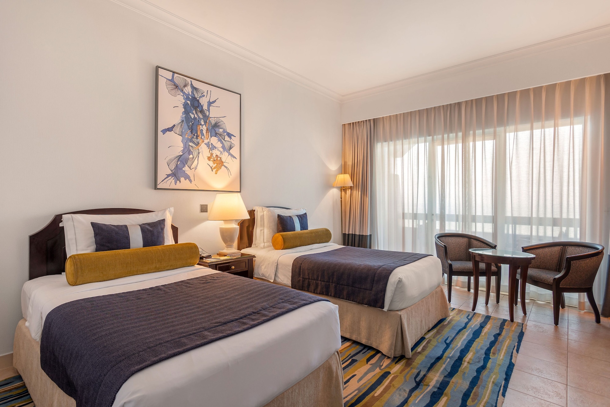 高级双床间-享有部分海景