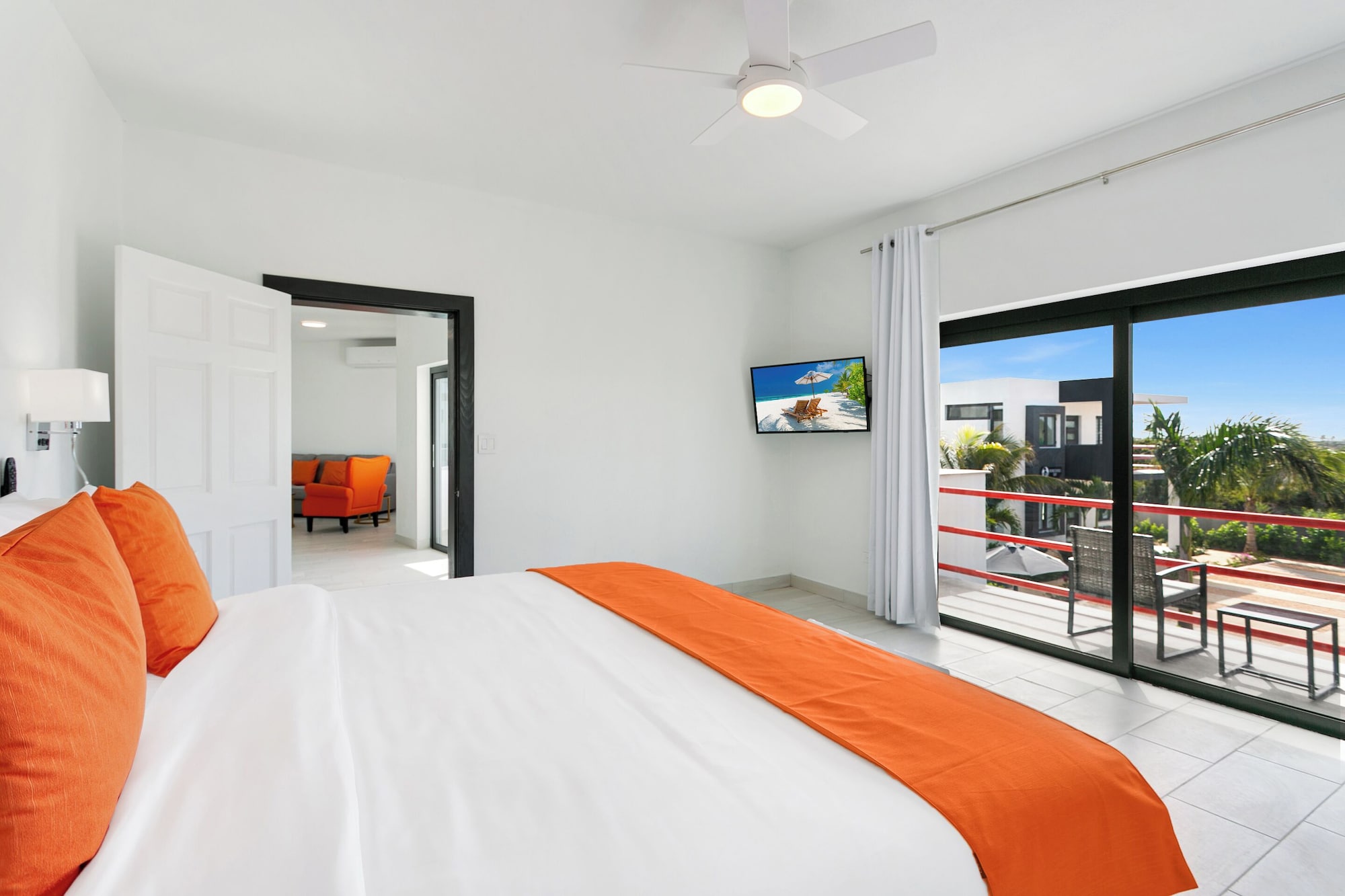 豪华部分海景套房 - 带庭院