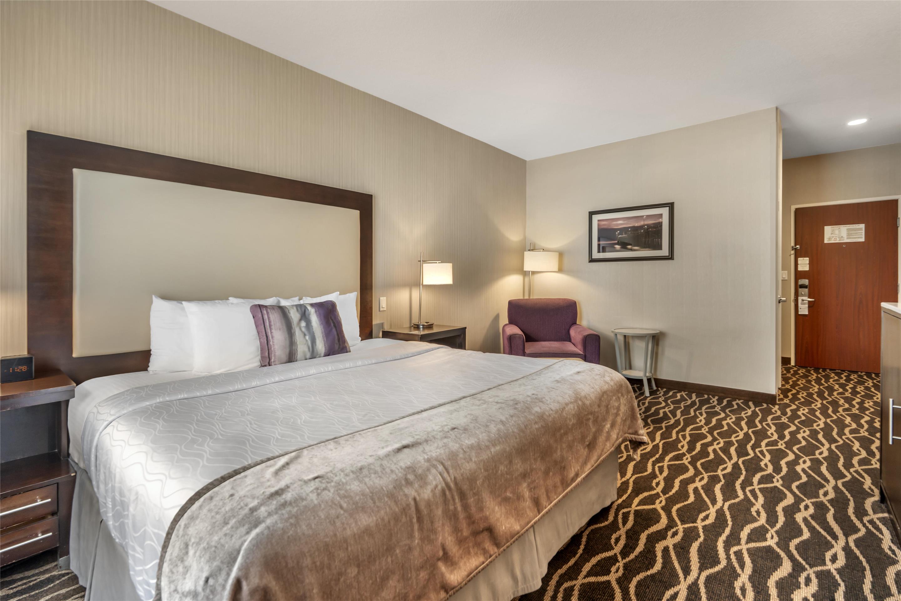 客房 - 带1张特大床 - 带高速互联网接入，吹风机，咖啡机，熨斗和熨衣板 - 禁烟