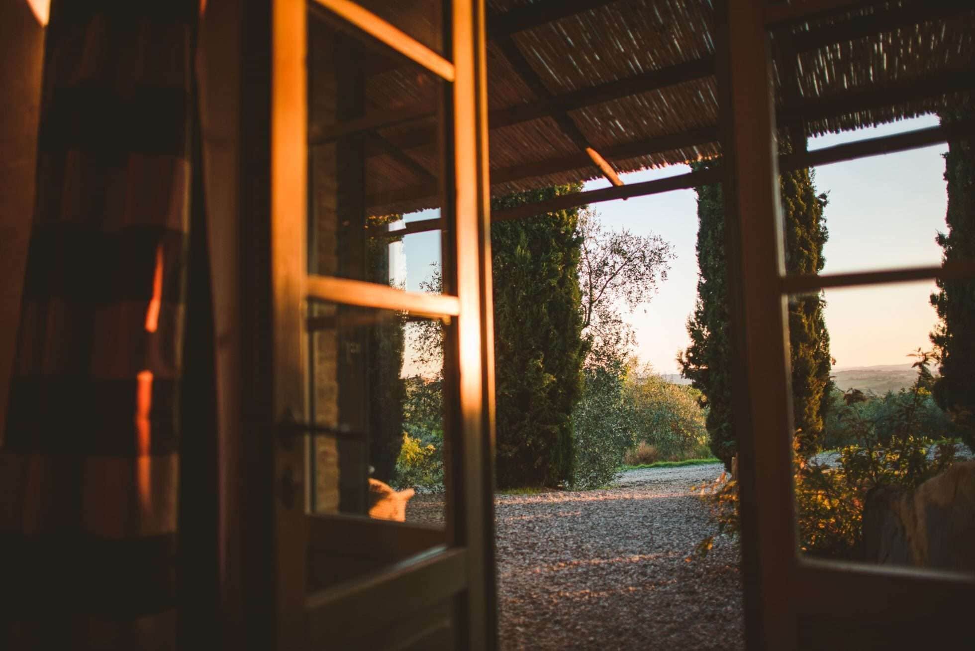 奢华双人房， 1 张双人床， 葡萄庄园景观， 花园