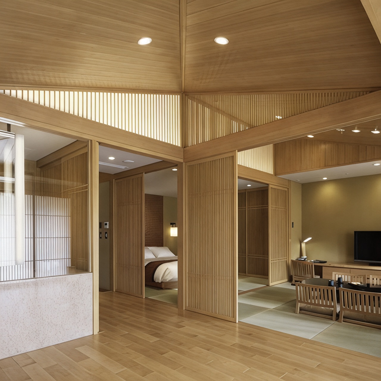 豪华双人和洋式房（园景，无烟，花园水疗套房特大床）