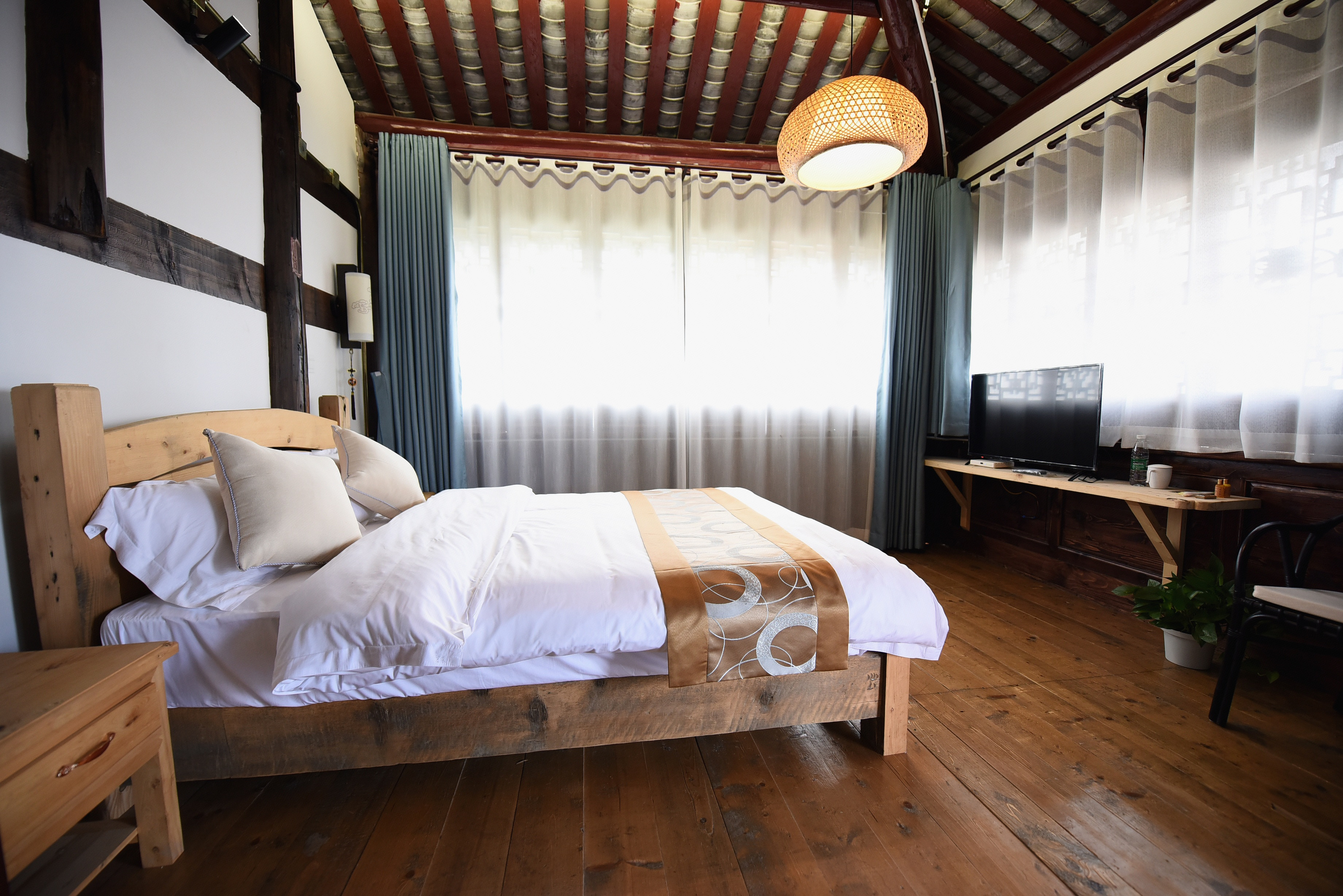 Fog tea manor inn Shanyun Double Bed Room