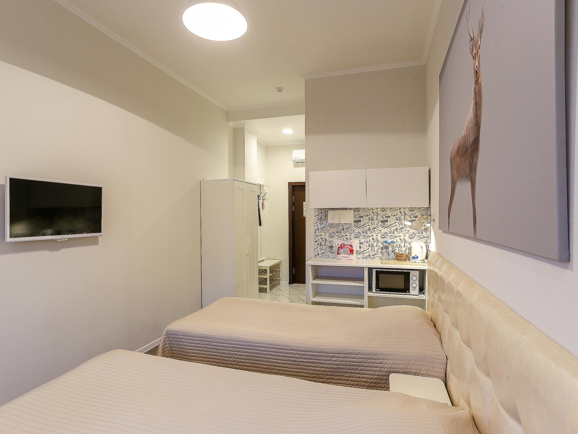 高级一室公寓双人或双床间