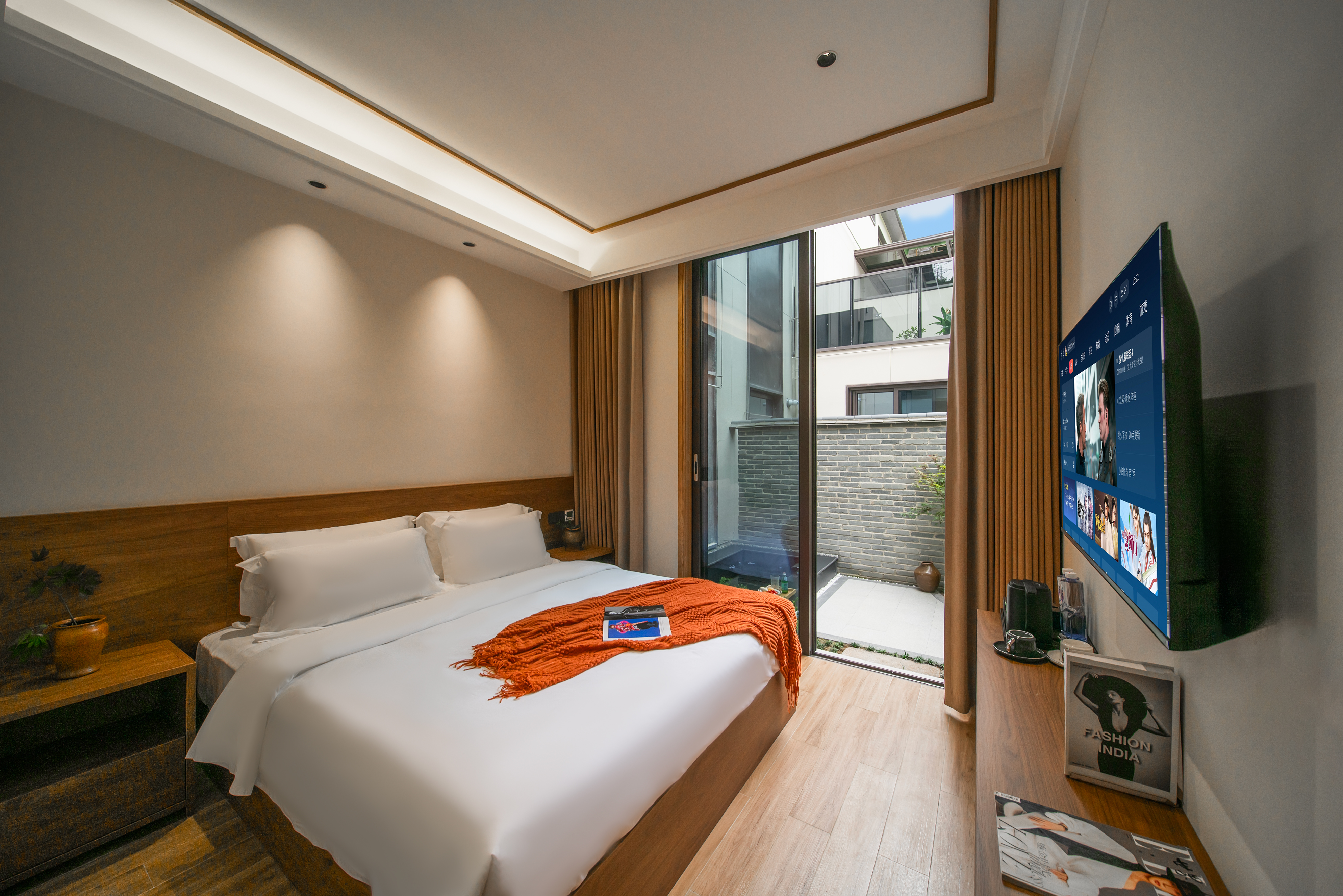 歸去丨隱院私湯大床房（獨享庭院+私湯温泉+高清電視+品牌床墊+全屋地暖）