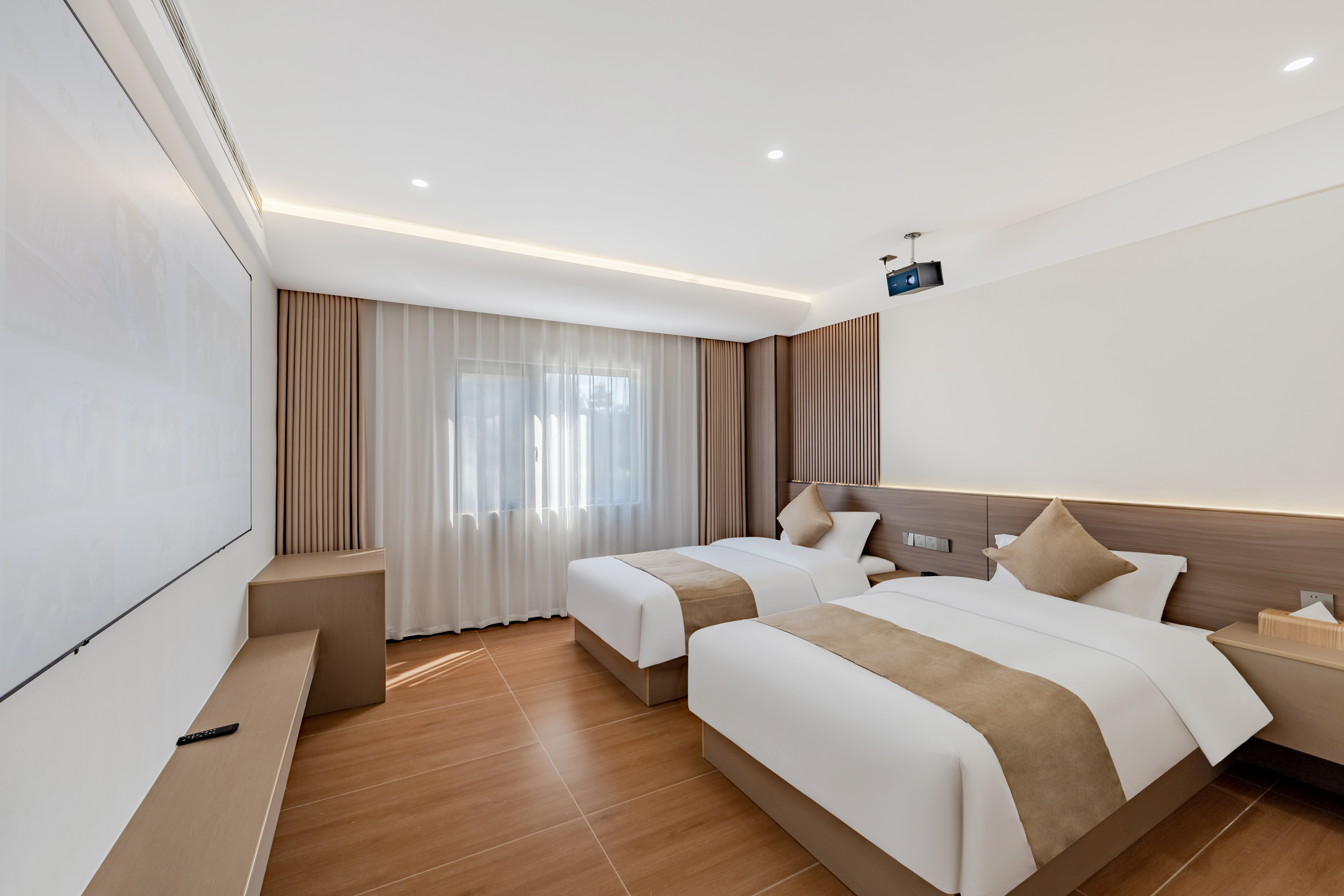 Elegant Residence Exquisite Twin Room (Spacious, Hd Audio-Visual Projection, Smart Bathroom)