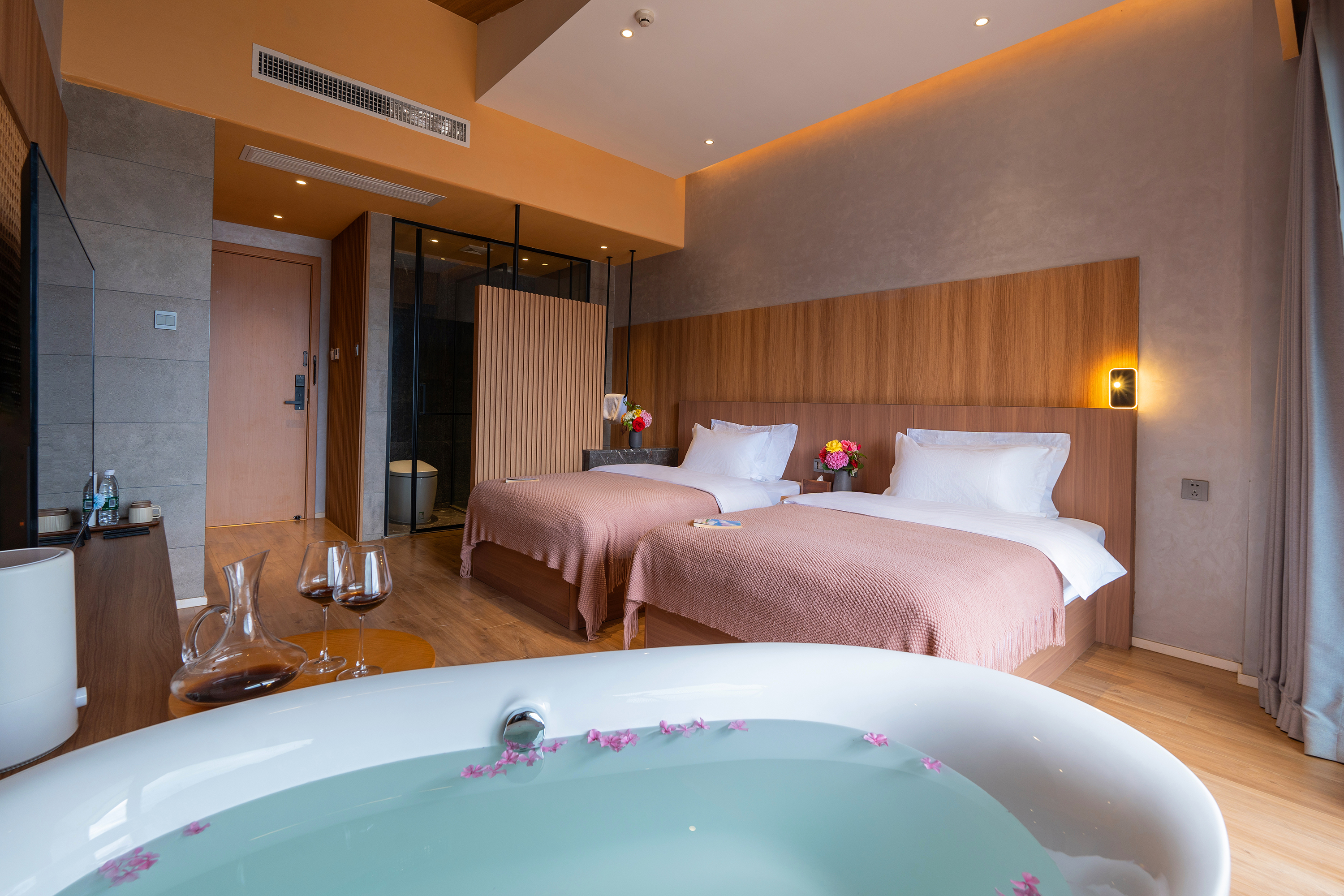 Lakeview Luxury Quality Twin Room (Balcony, Tub)