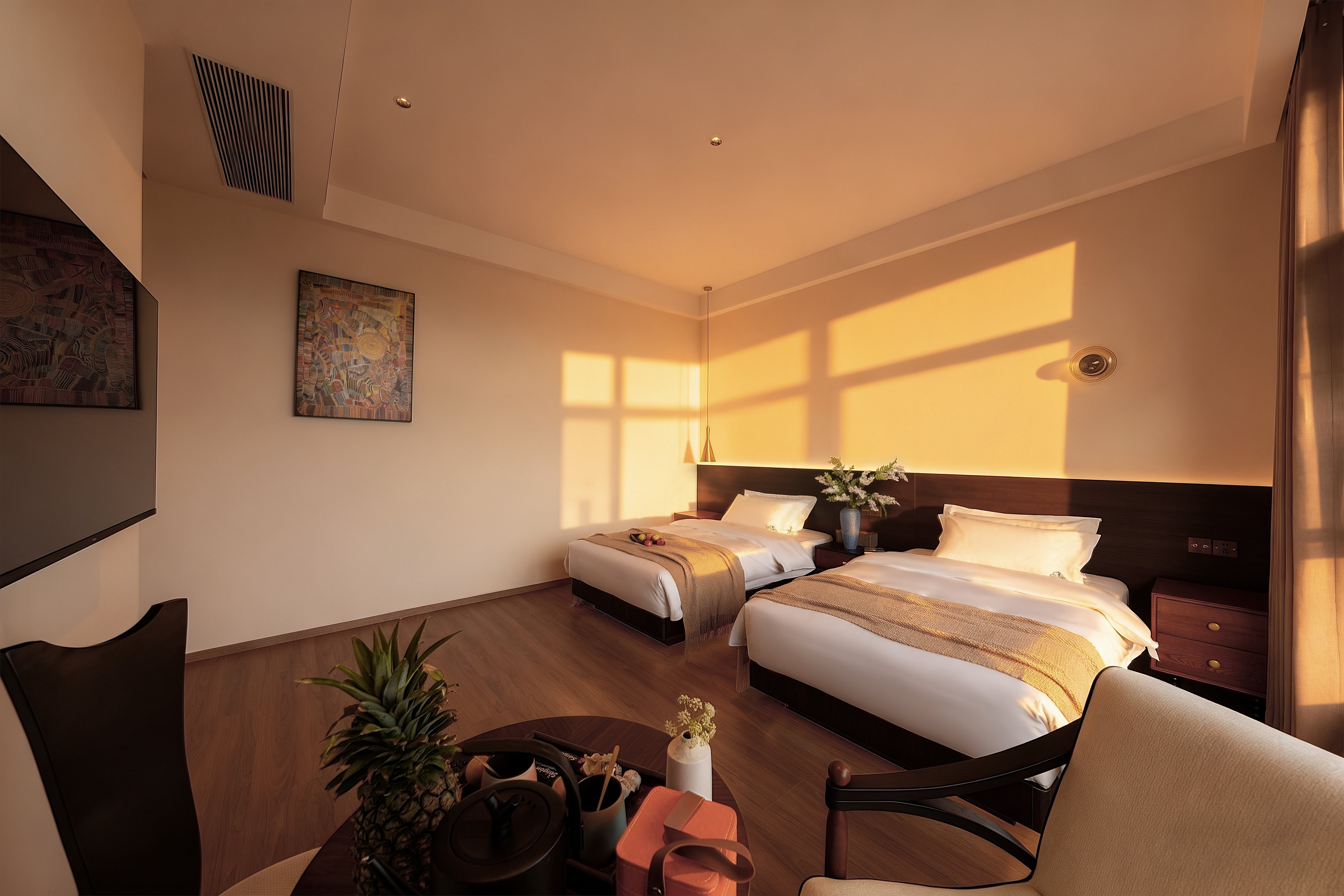 【陆顺·观景双床房】双榻揽胜|山语静眠〉