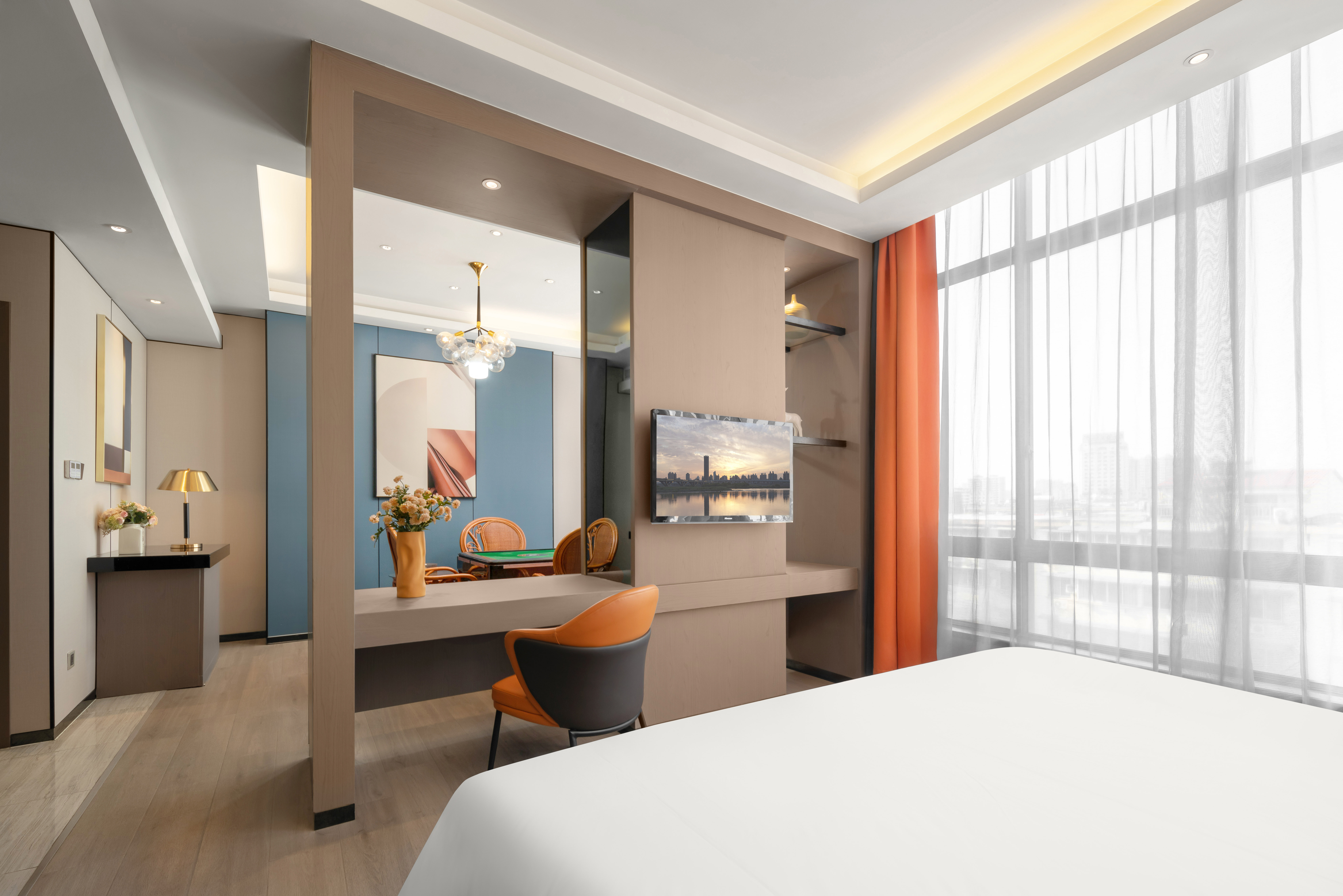 休闲娱乐棋牌房 | 一房一厅自动麻将桌+智能马桶