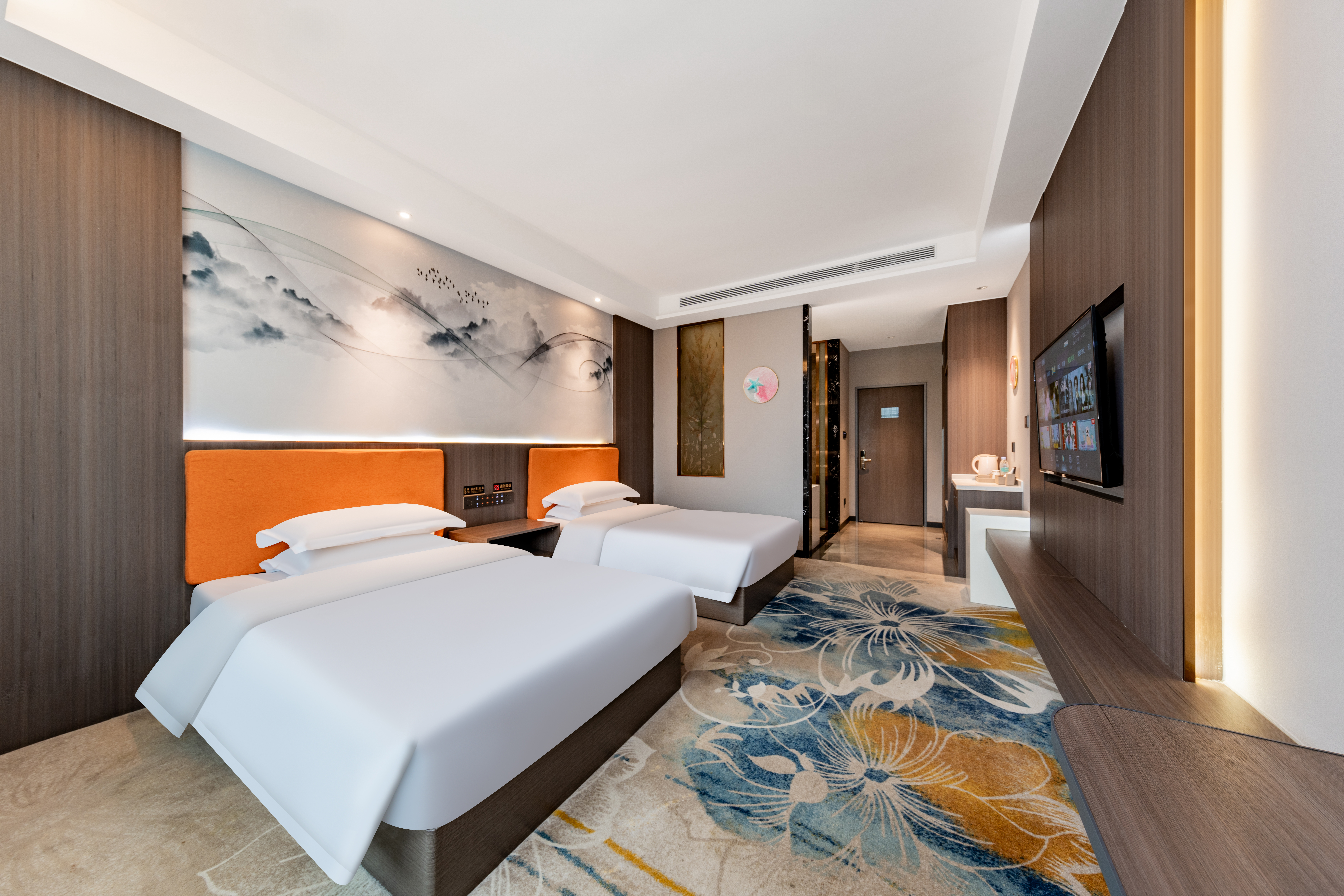 舒适双床房【嘉尼曼乳胶床垫+电视投屏+地暖+智控】