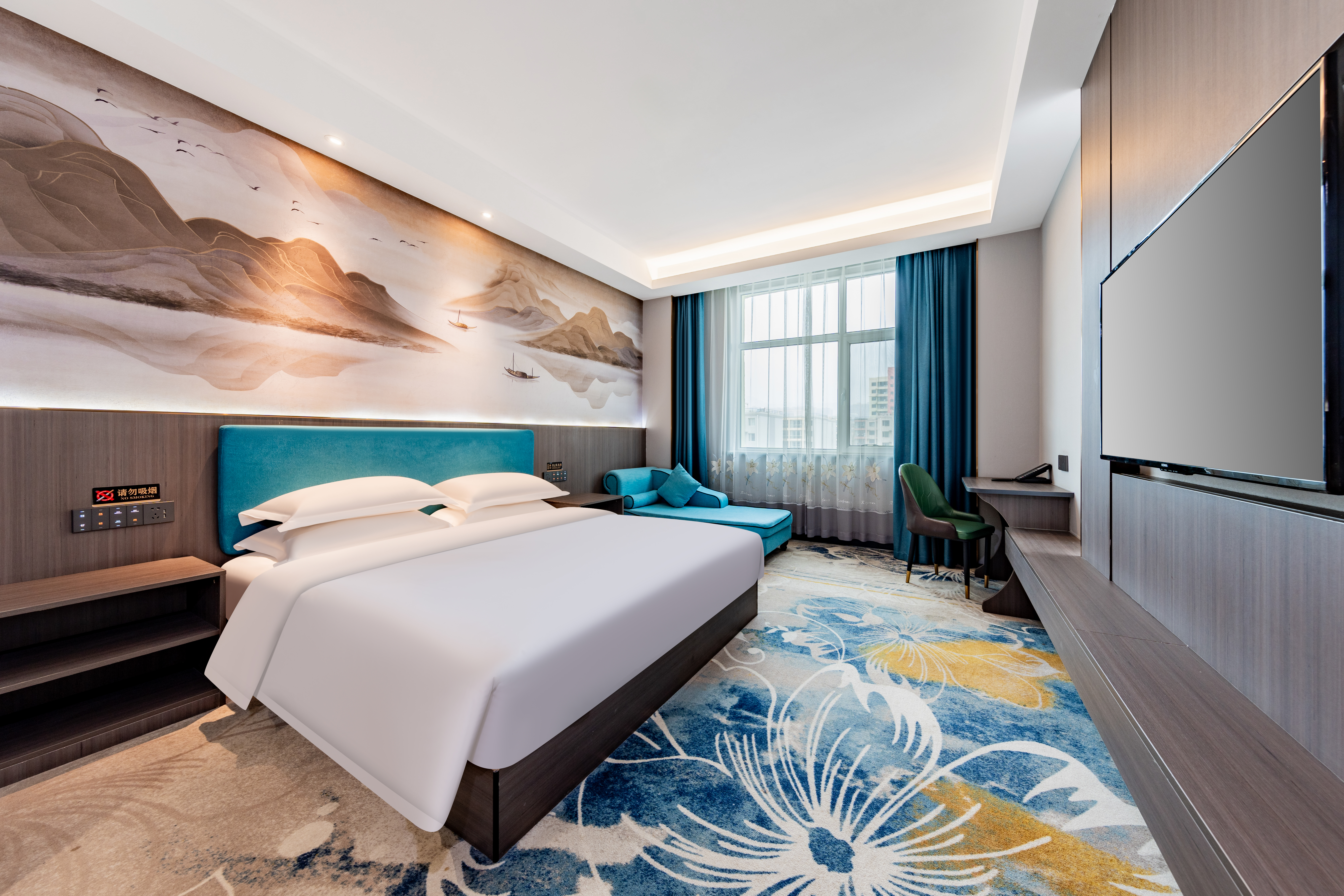 静雅大床房【嘉尼曼乳胶床垫+电视投屏+地暖+智能】