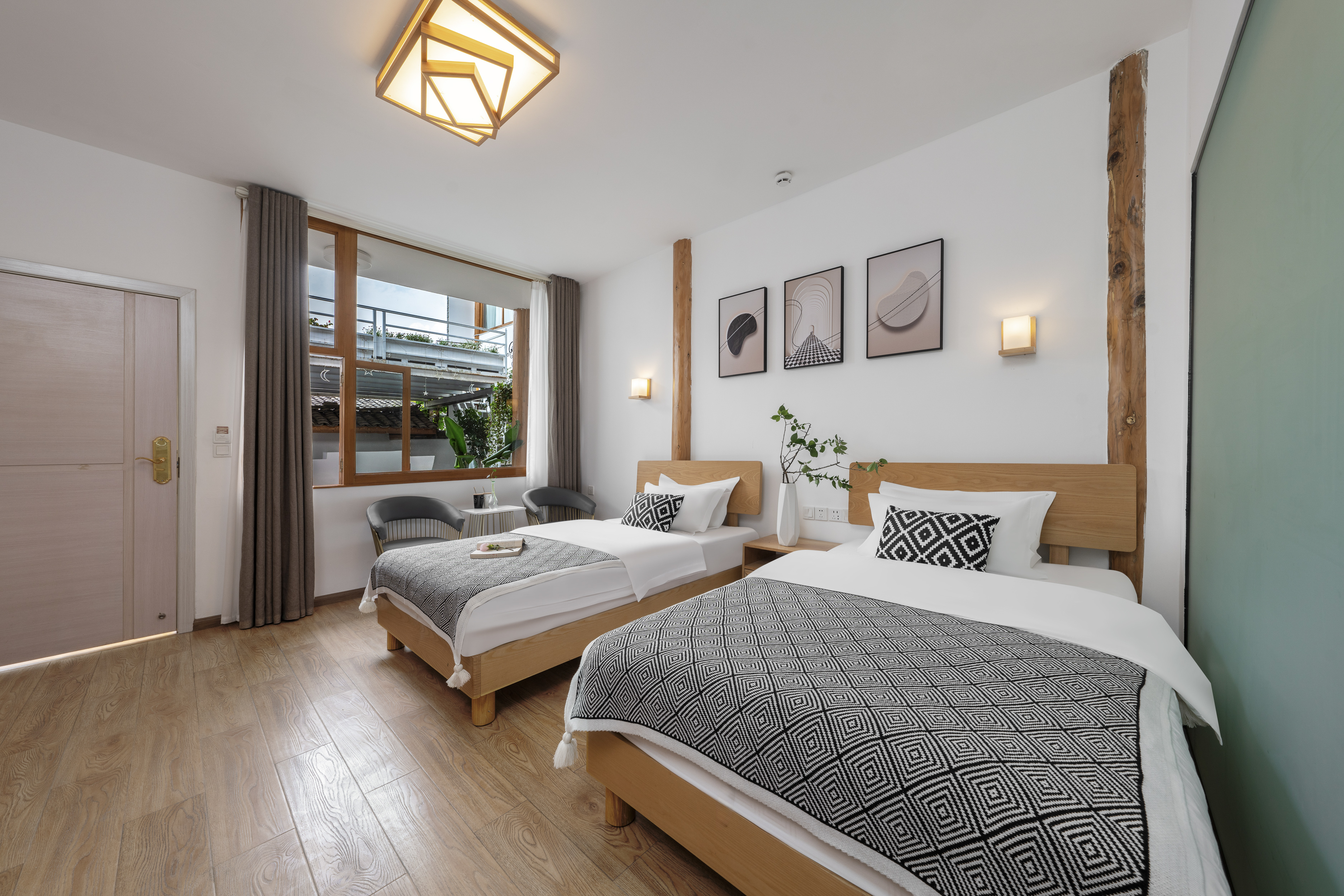 豪華庭院雙床房