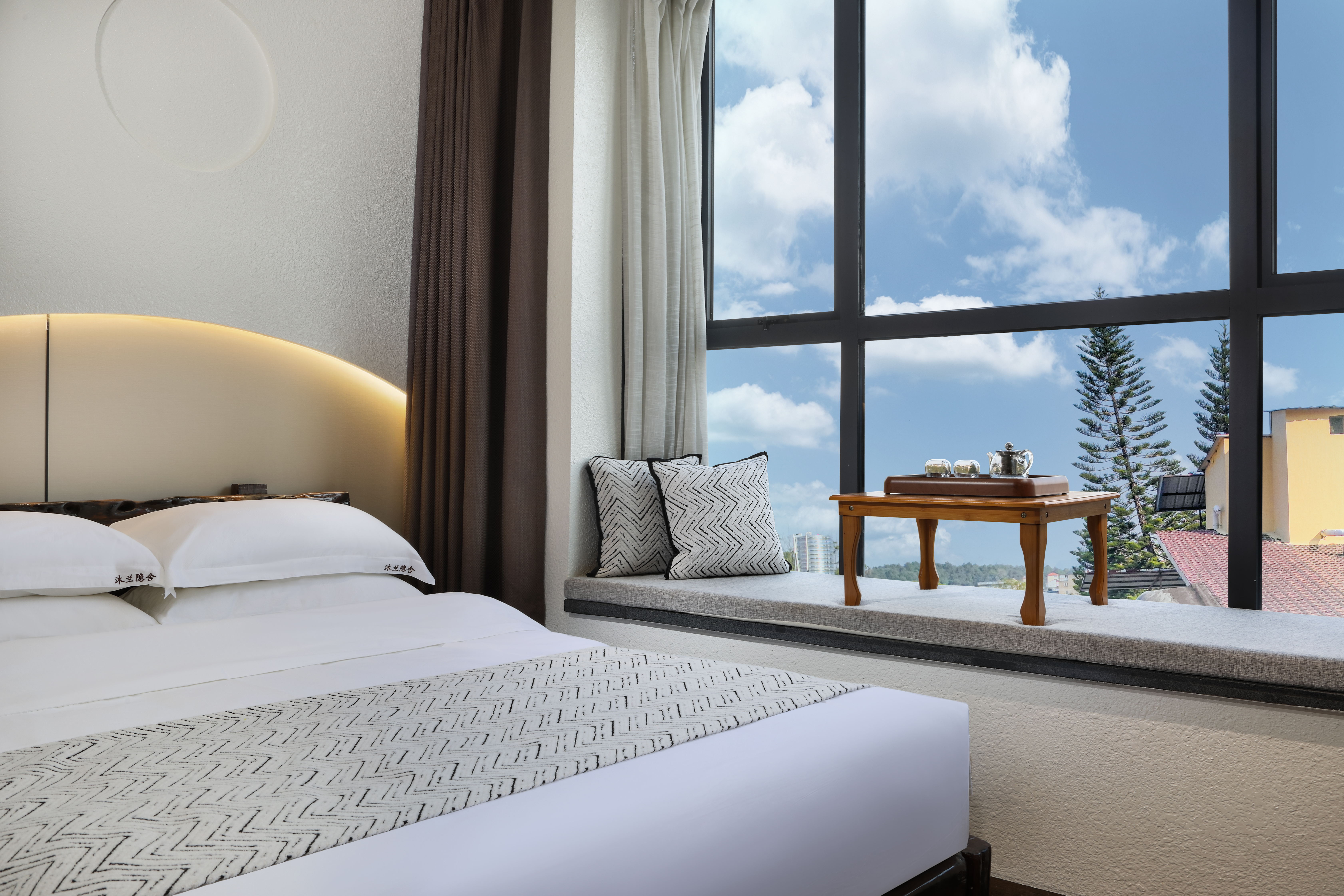 象山之畔||洞穴暖居双床房+智控可投屏+大飘窗迷你茶台