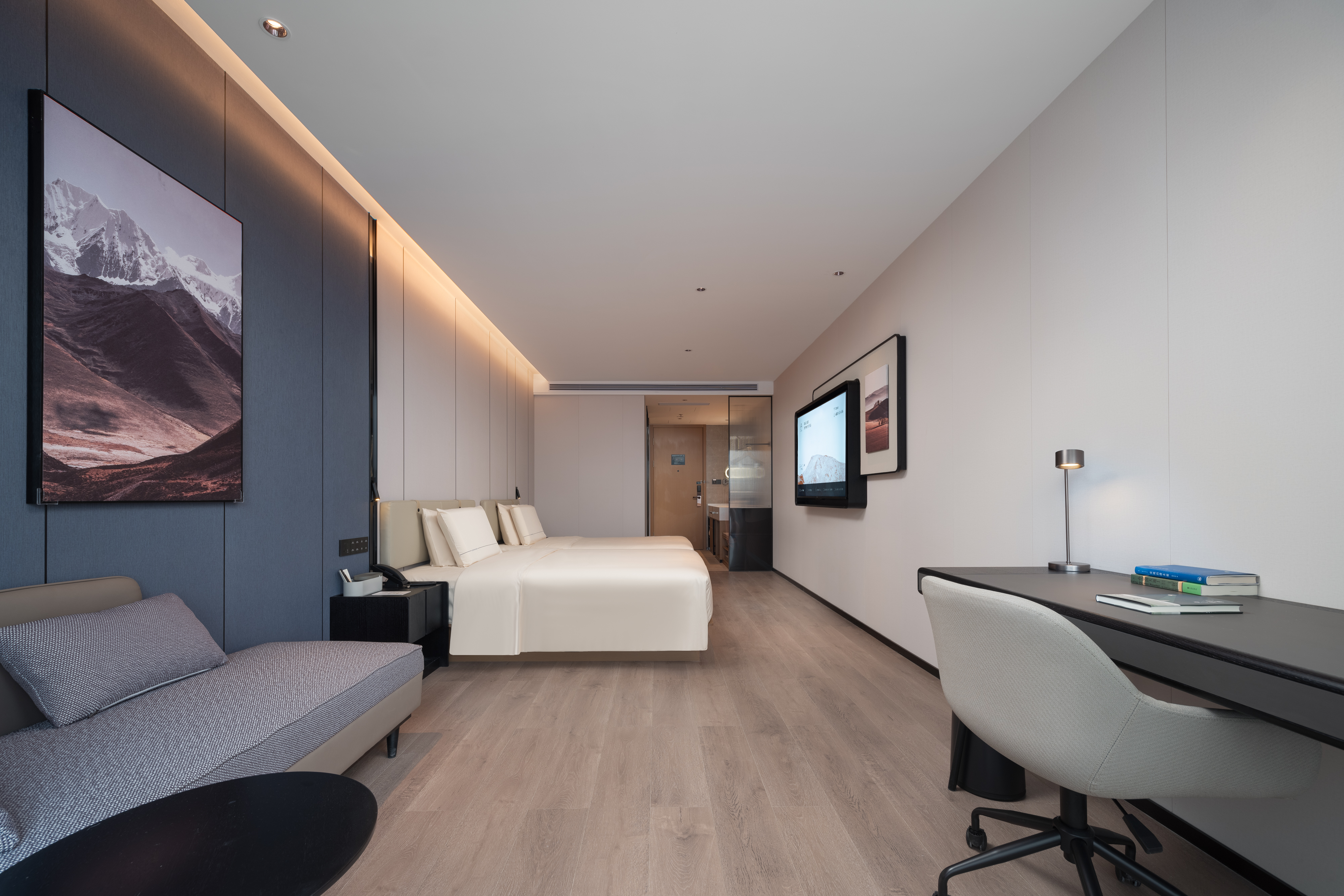 Exclusive City-View Family Room With Deep Sleep Series/Xiaodu Smart Control/Smart Toilet/Mobile Screen Casting