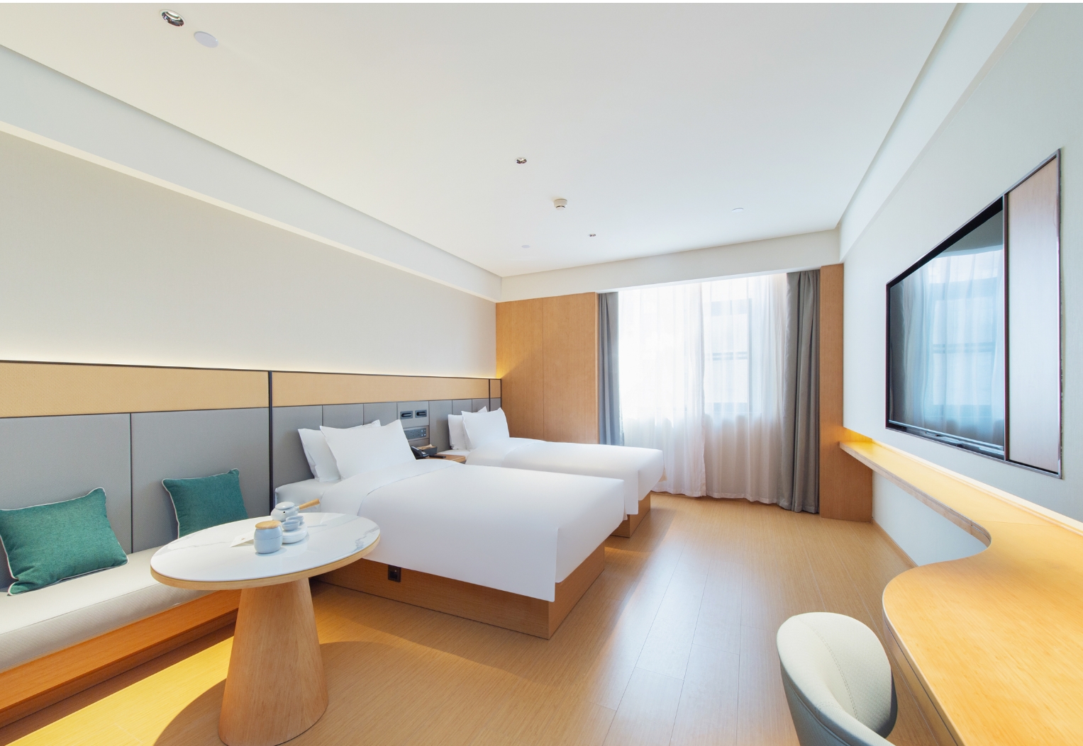 商务双床房【都市谧境·东方雅韵· 零压床品】