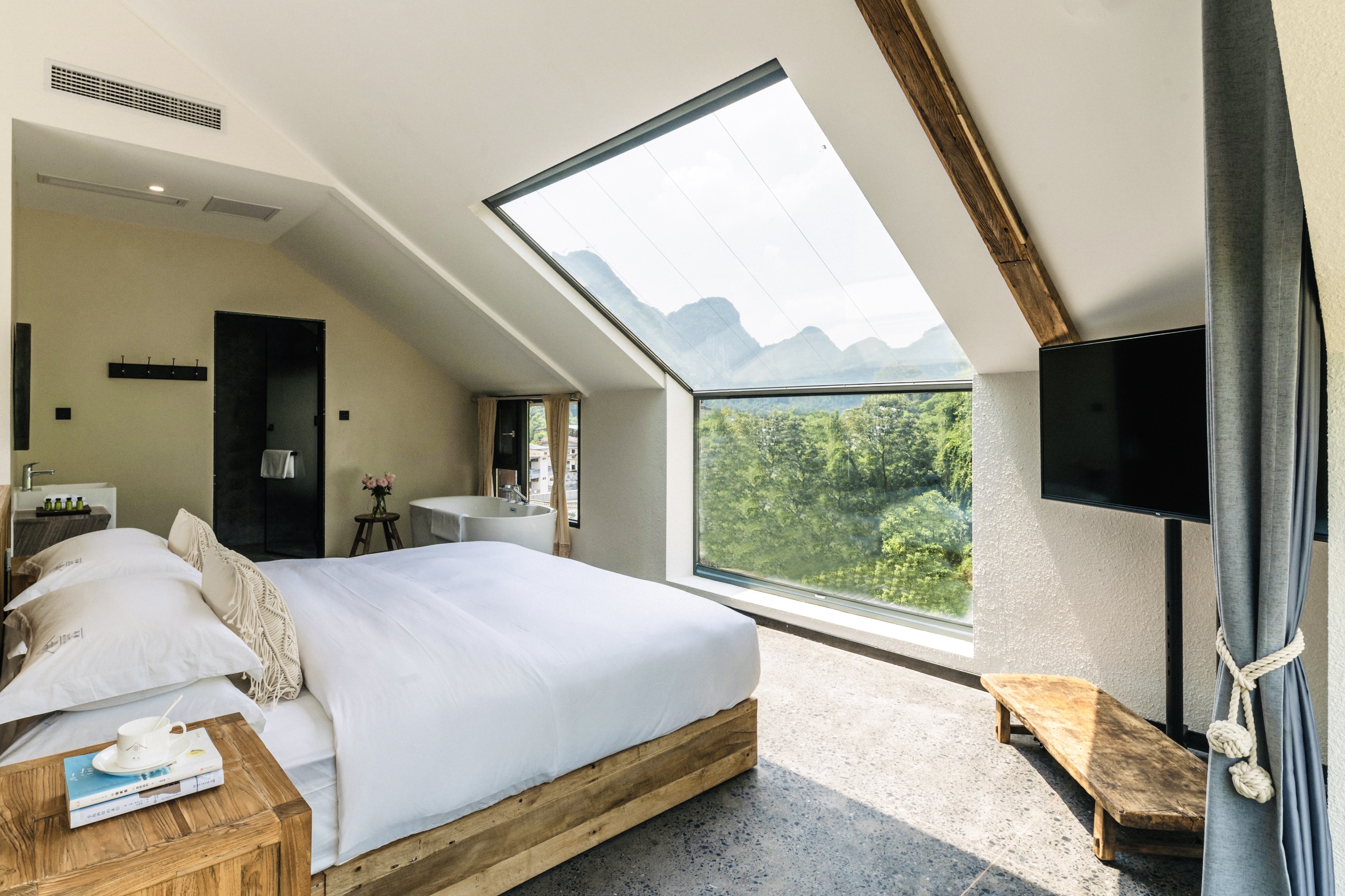 溯隱·星空全景套房+山水倒影景觀池+雙臥雙衞浴+茶室