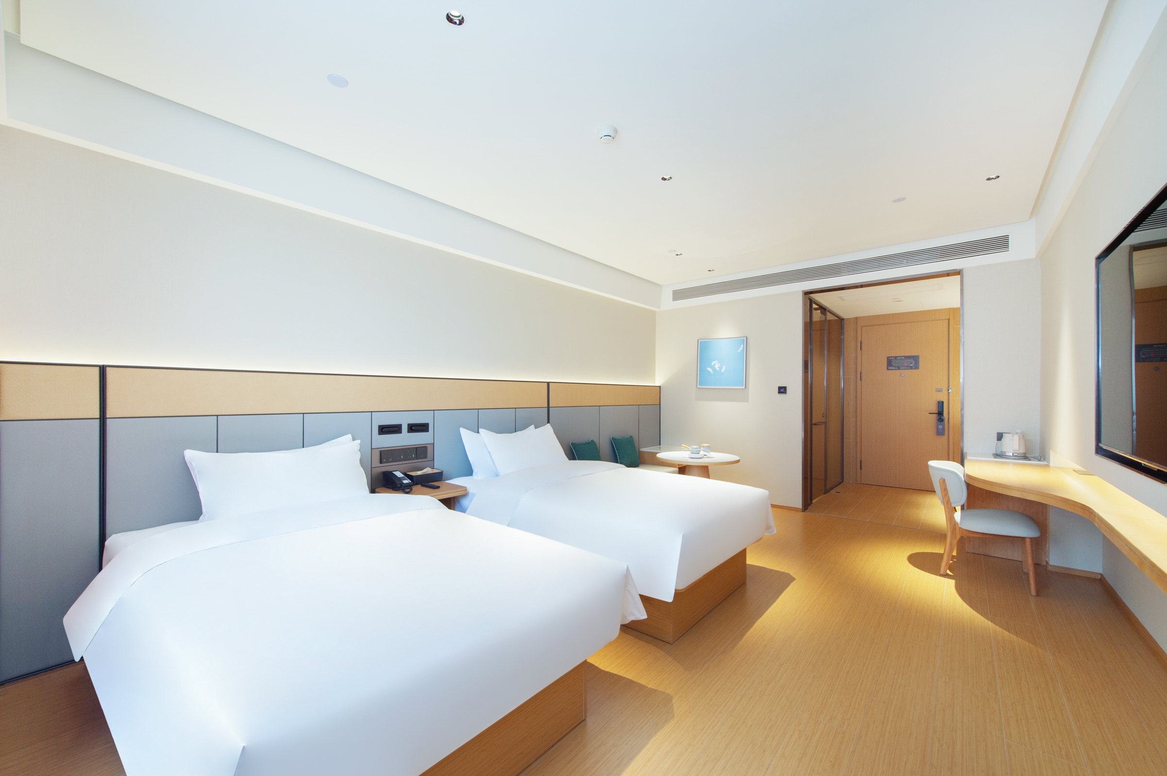 高级双床房【木香茶韵 ·禅意空间 ·零压好眠】