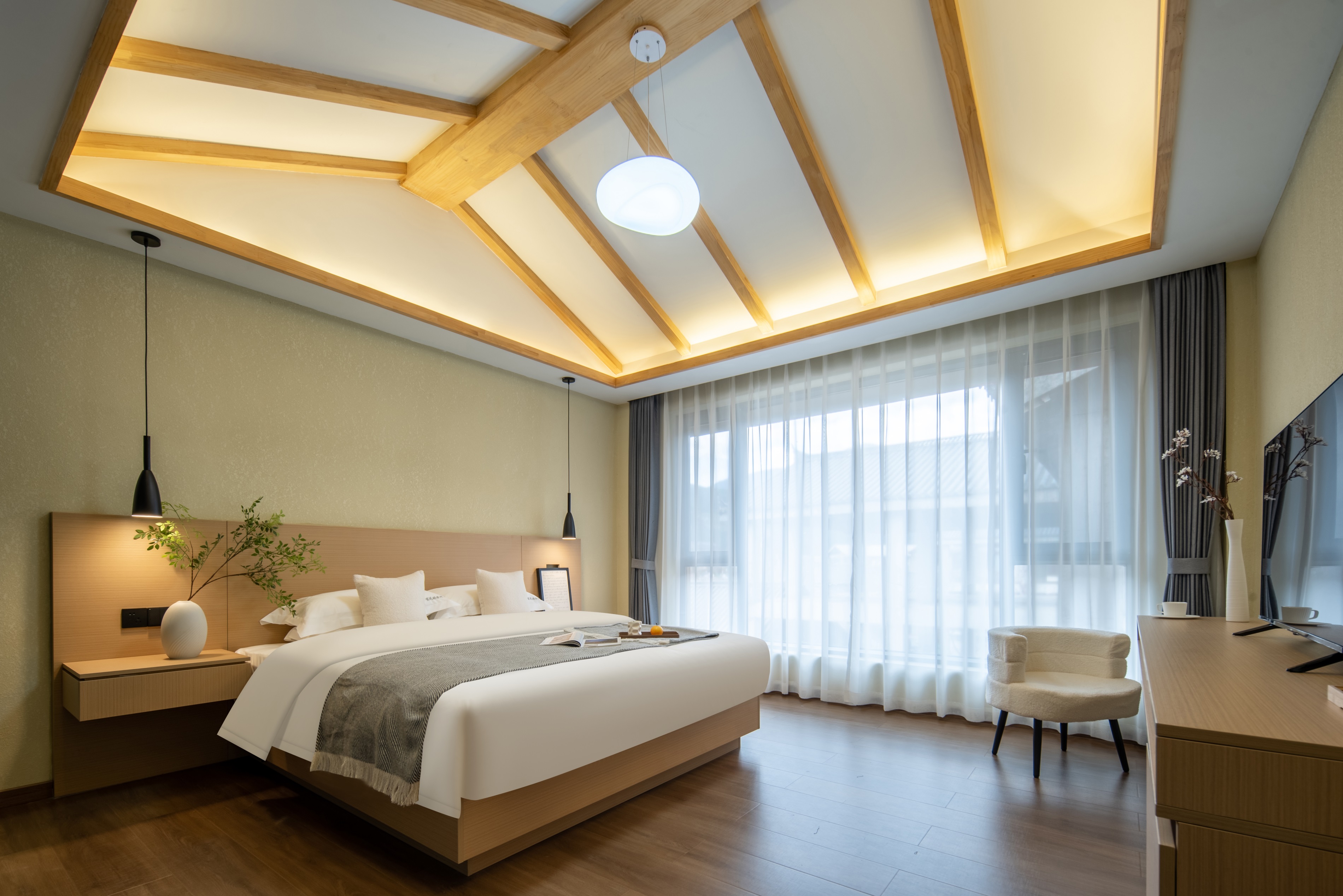 Yi Ji Dao · Garden View Sunshine Double Bed Room