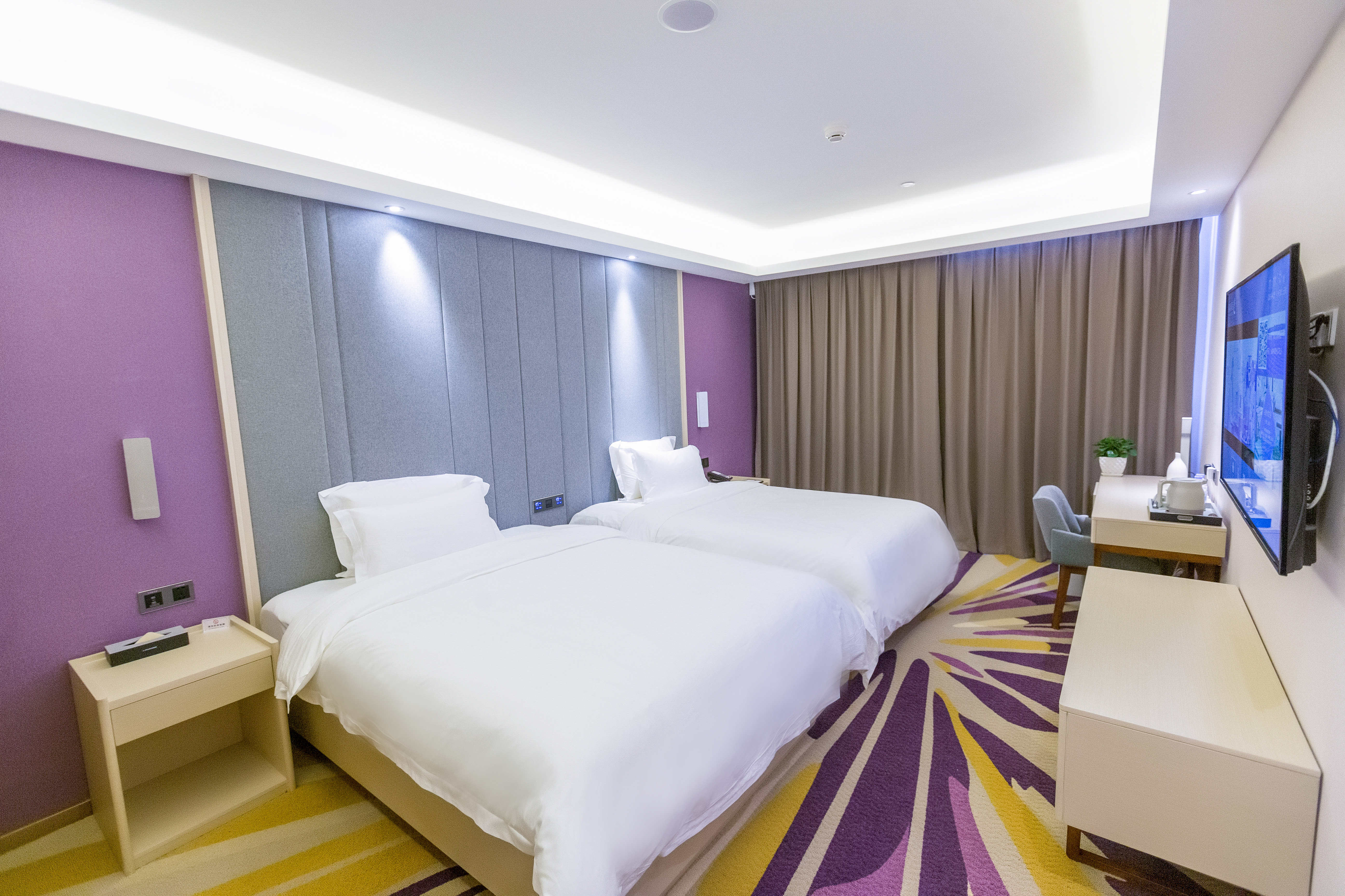 豪华双床房（慕思床垫+电视投屏+智能客控+小冰箱）