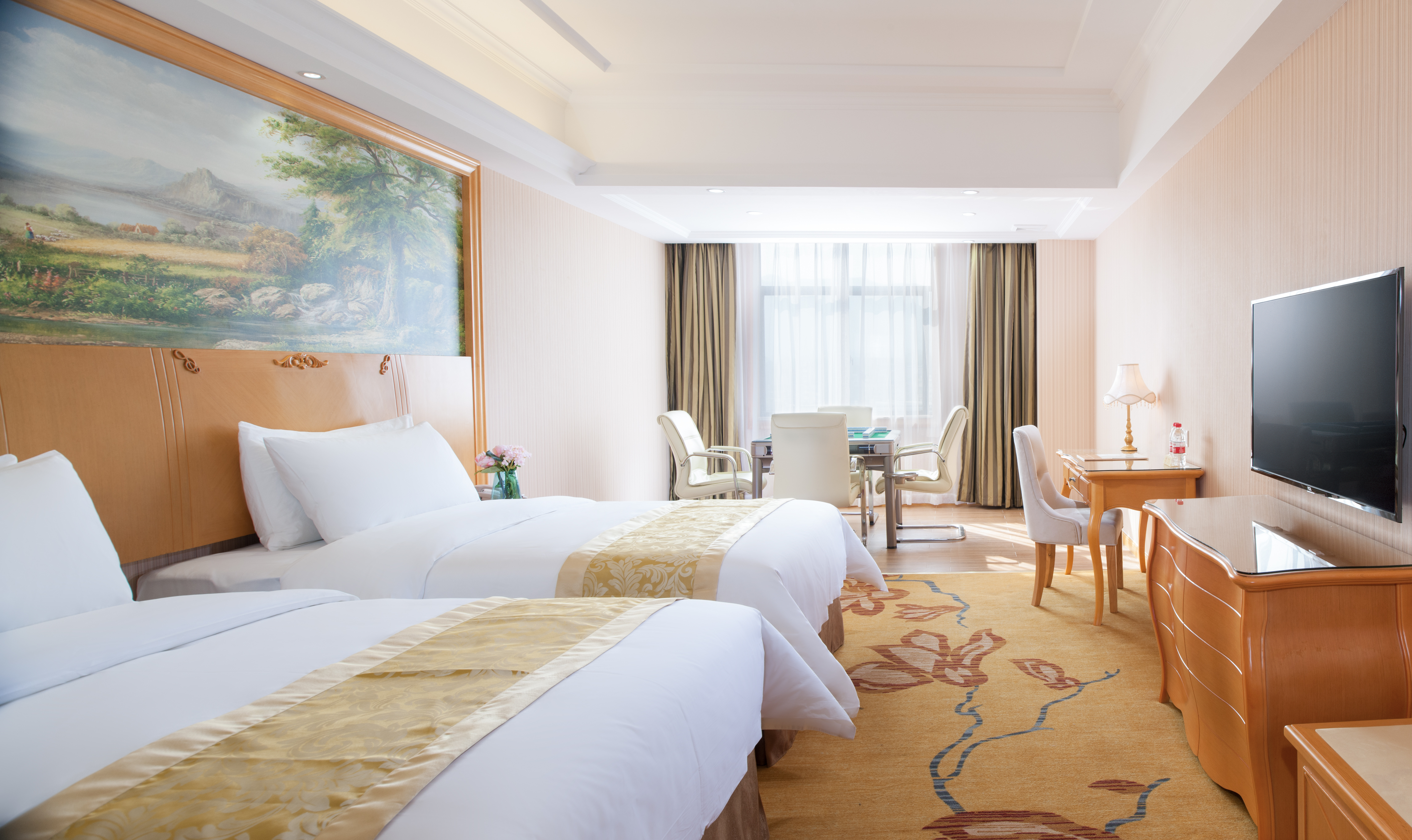 棋牌双床房 | 娱乐来财麻将机 三秒热水淋浴