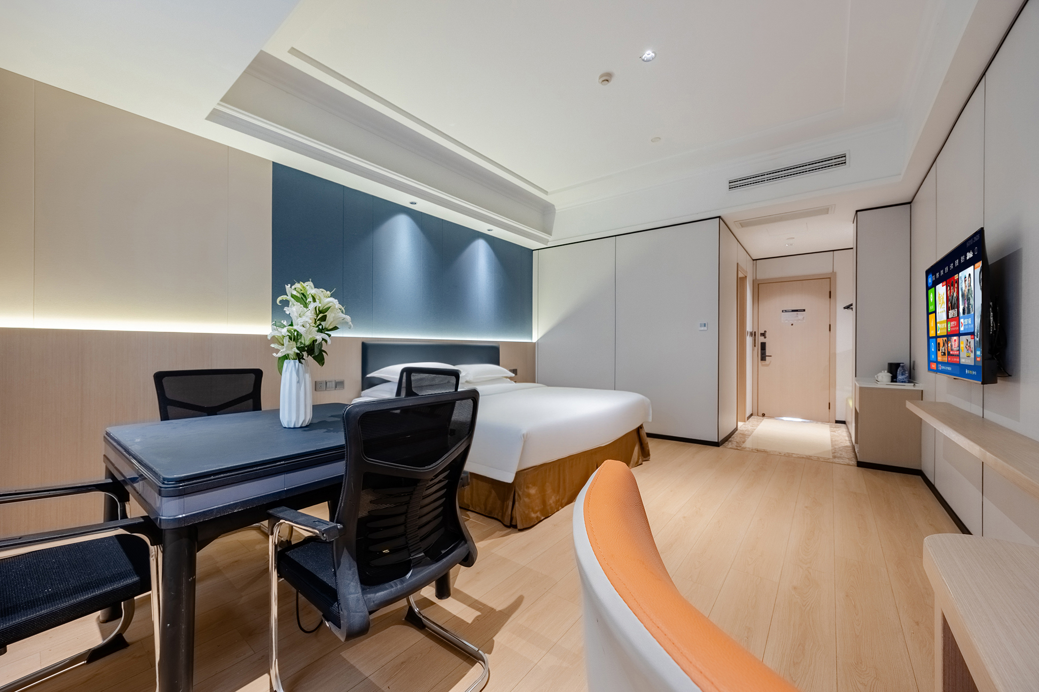 棋牌房【55寸投屏电视+舒睡床品】